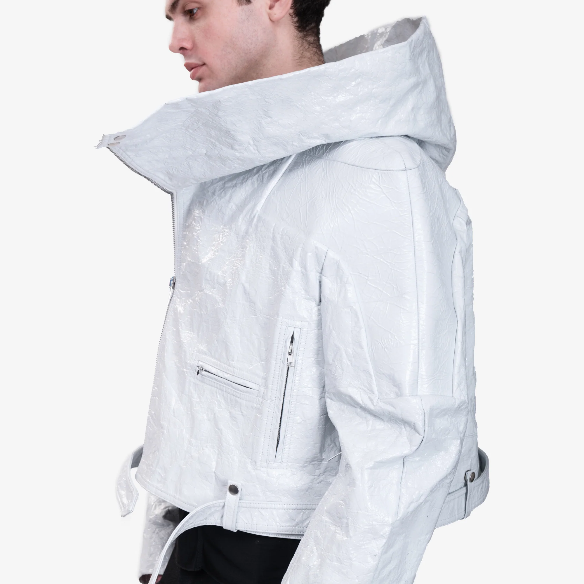 Cropped Hooded Stooges Runway Jacket - Image 5
