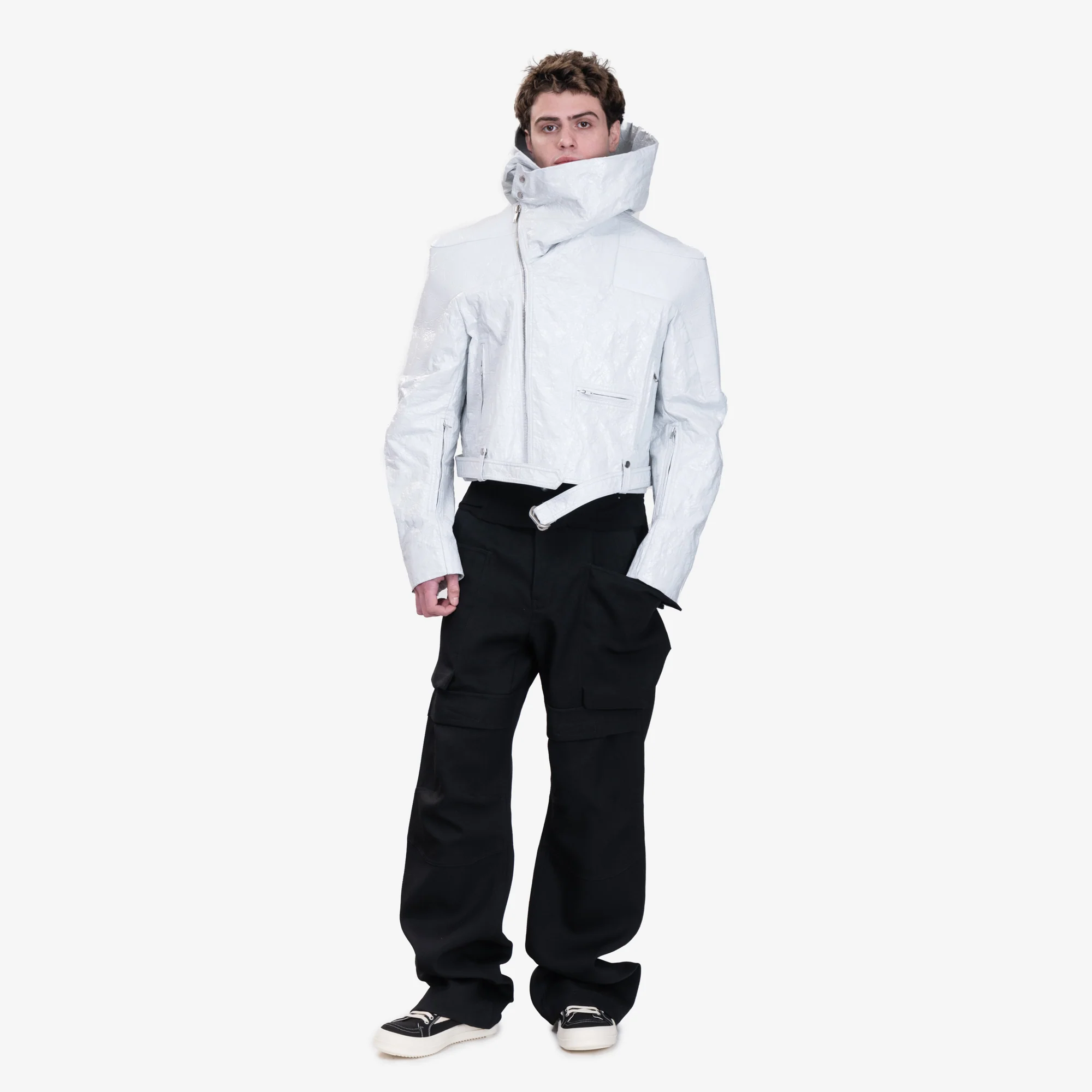 Cropped Hooded Stooges Runway Jacket - Image 8