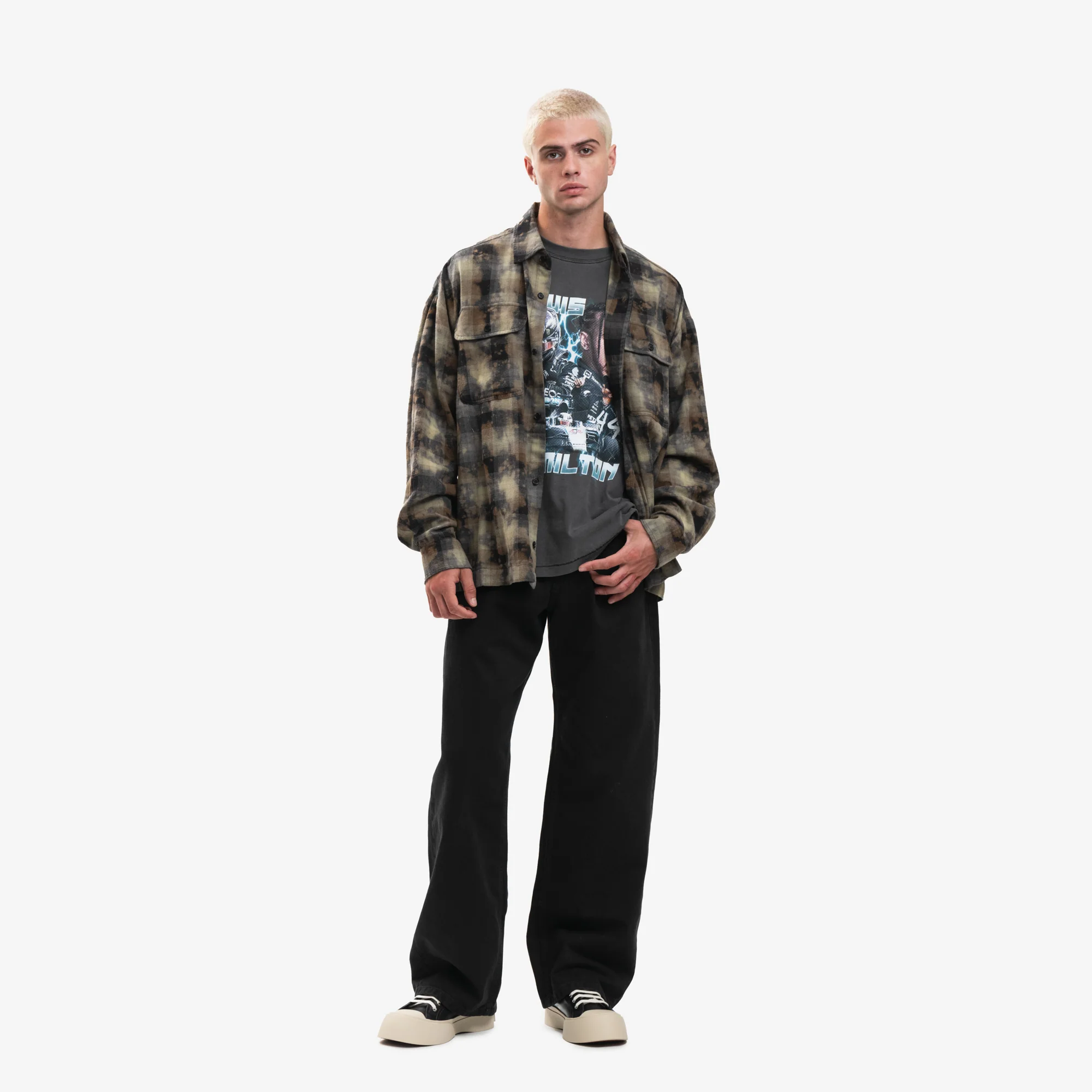Curved Logo Check Shirt - Image 2