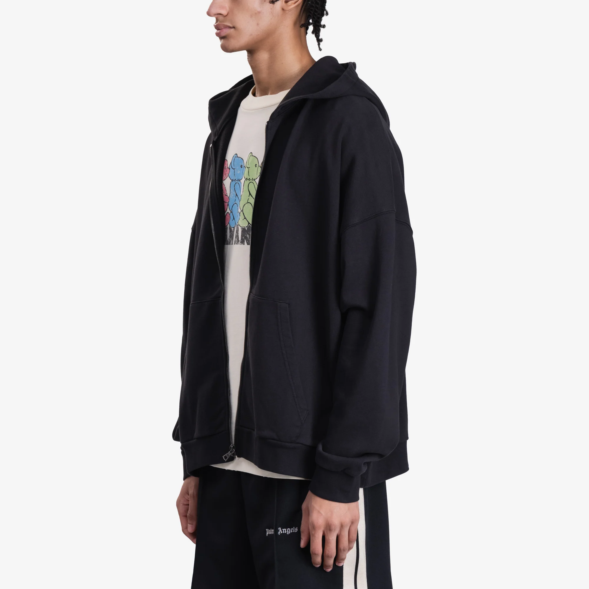 Curved Logo Zip Hoody - Image 3