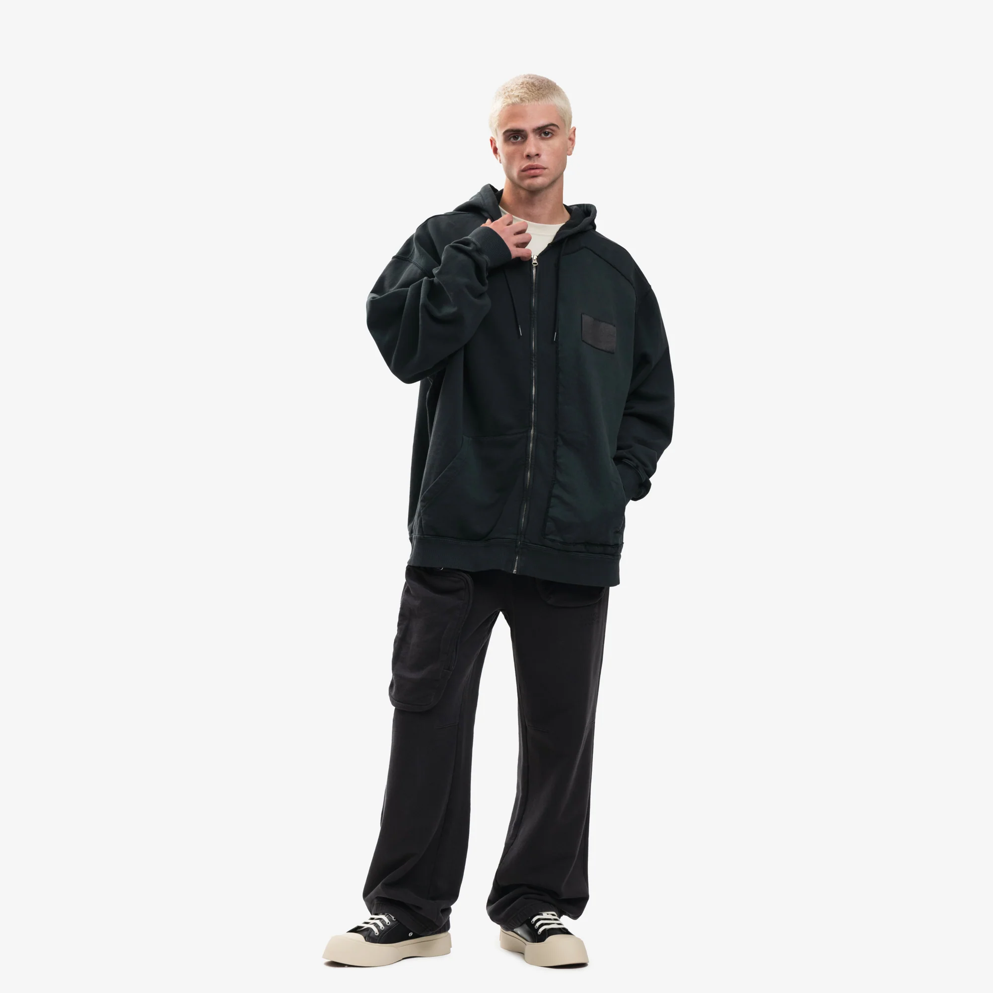 Cut Out Zip Hoody - Image 2