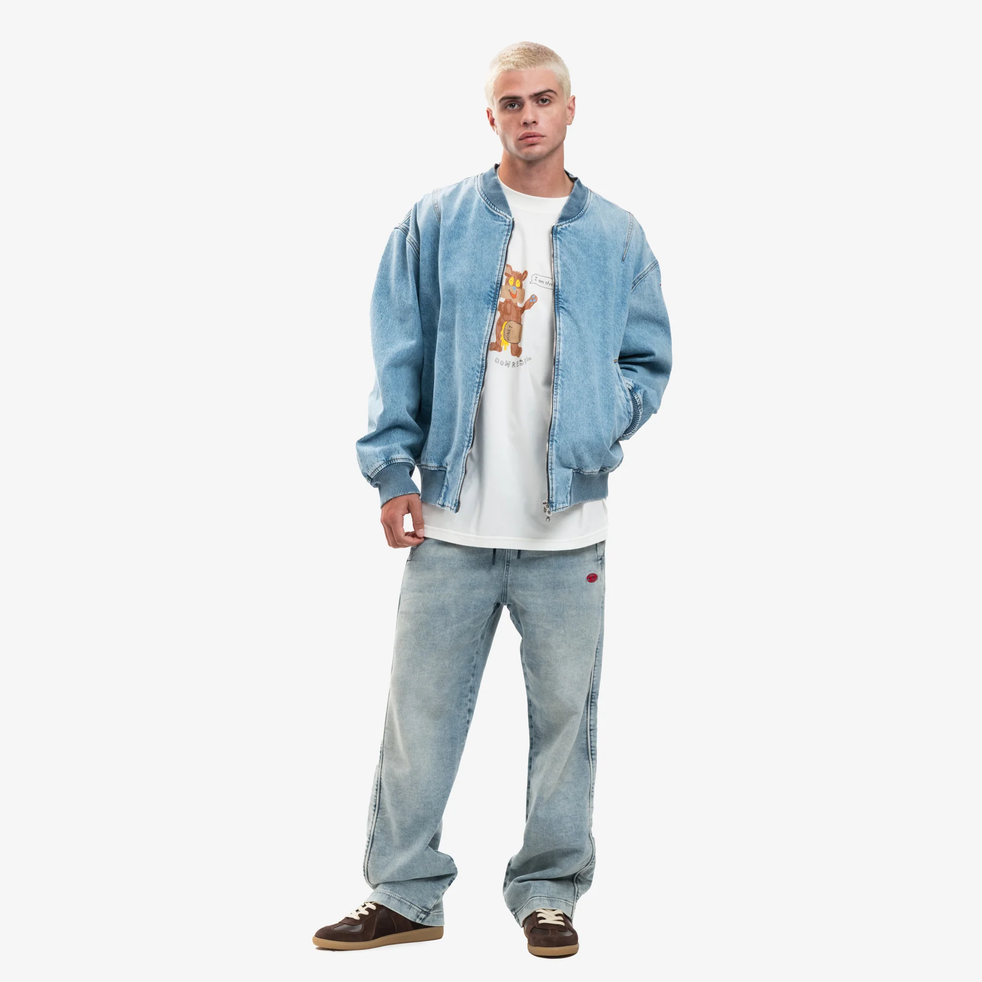 Denim Bomber Jacket - Image 2