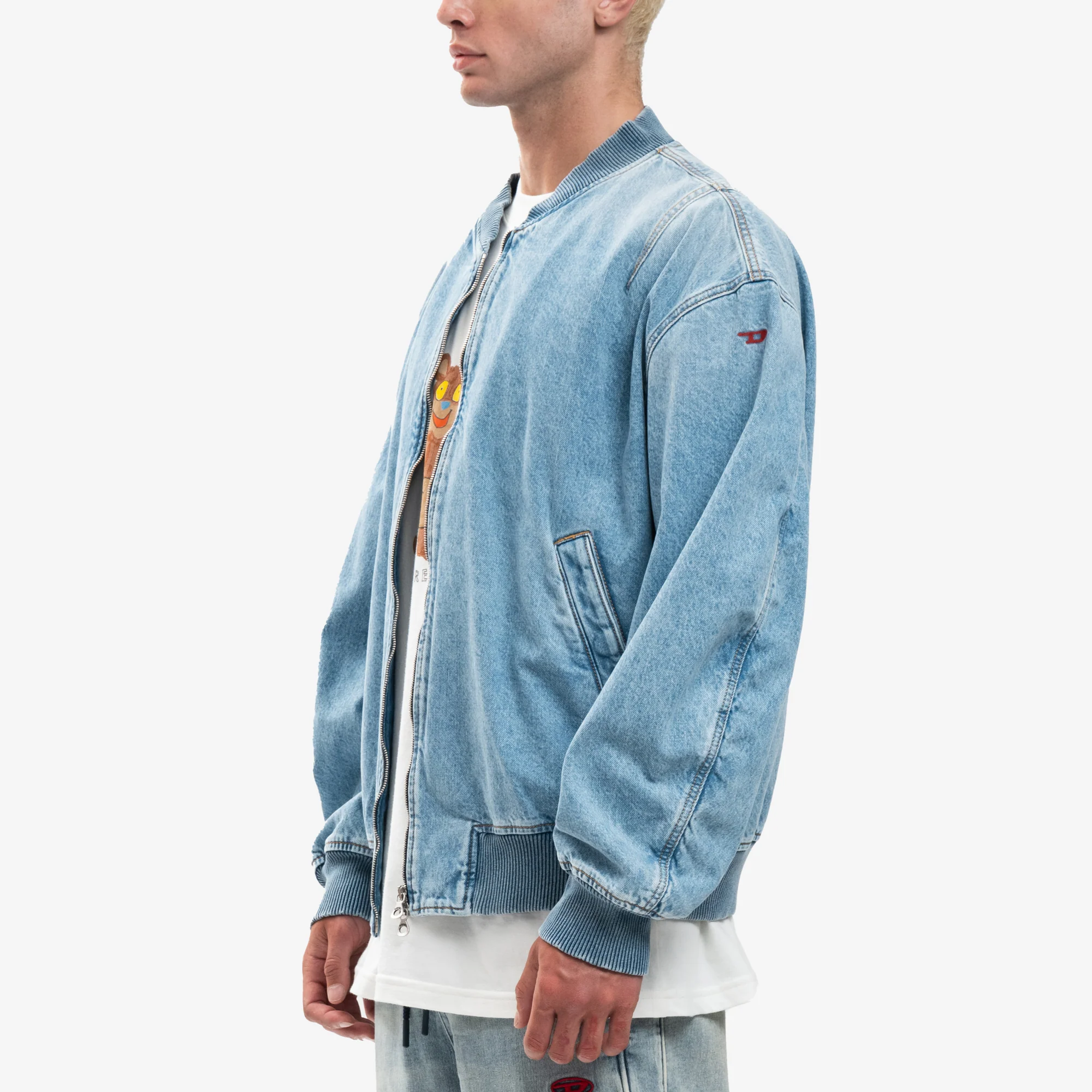 Denim Bomber Jacket - Image 3