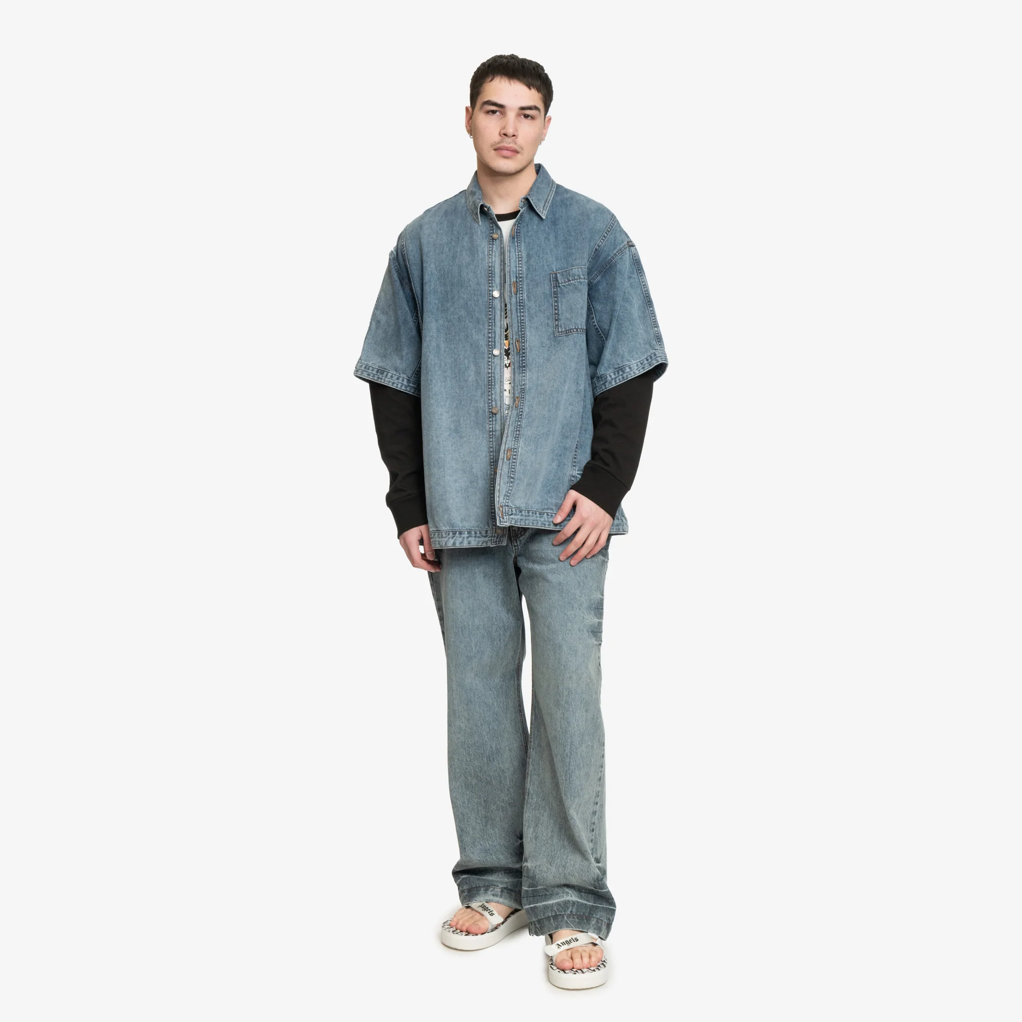 Denim SS Coach Shirt - Image 2