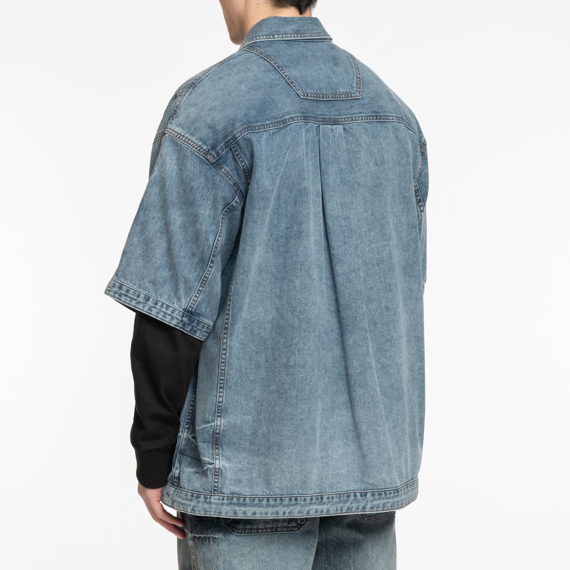 Denim SS Coach Shirt - Image 4