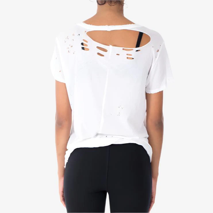Womens Distressed Jersey Tee - Image 2