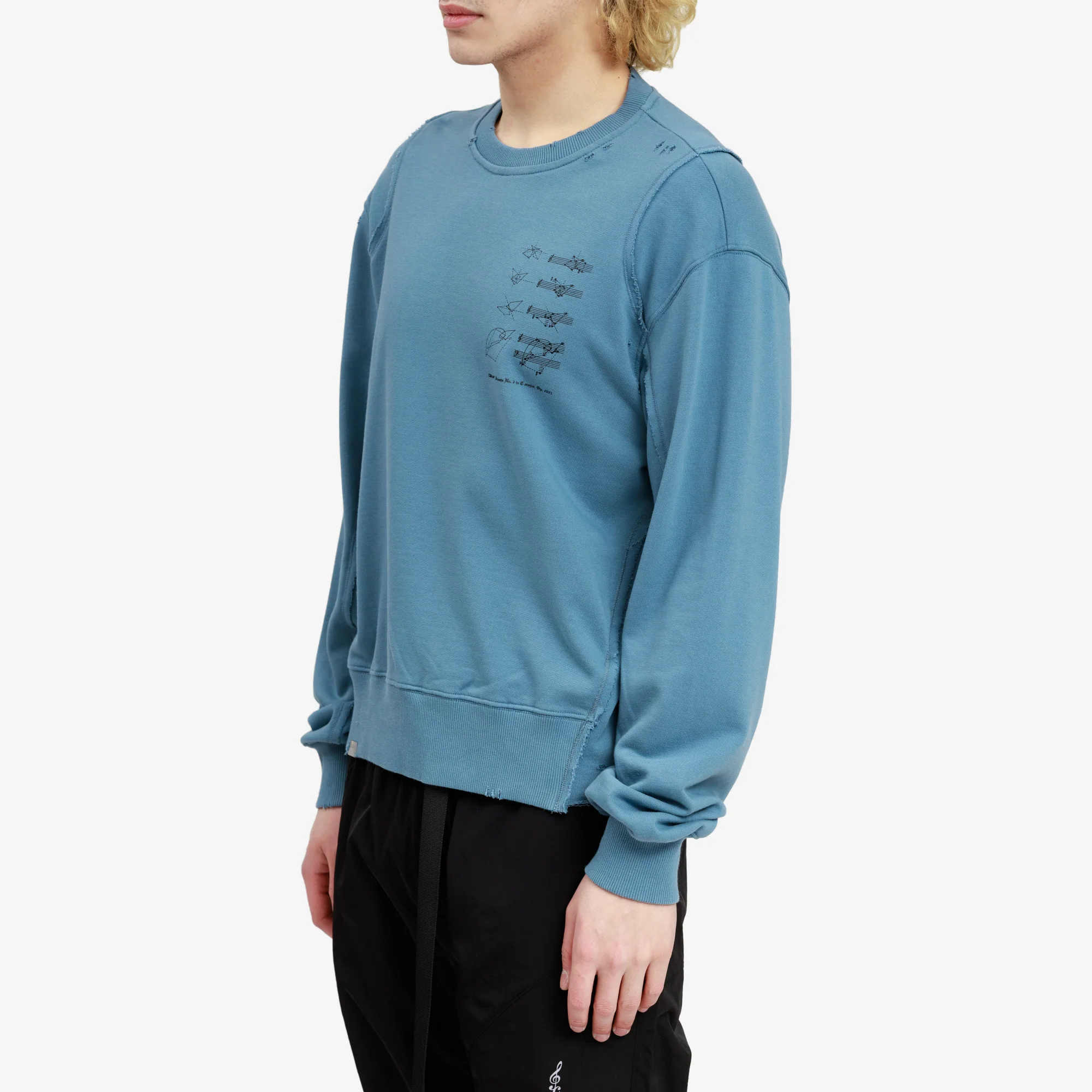 Distressed Panel Sweatshirt - Image 3