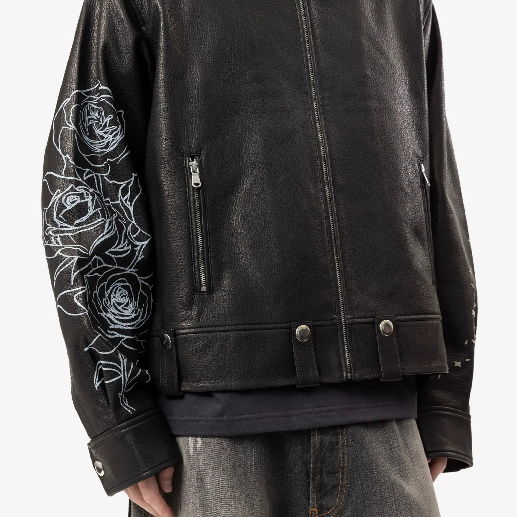 Roses Leather Jacket - Image 6