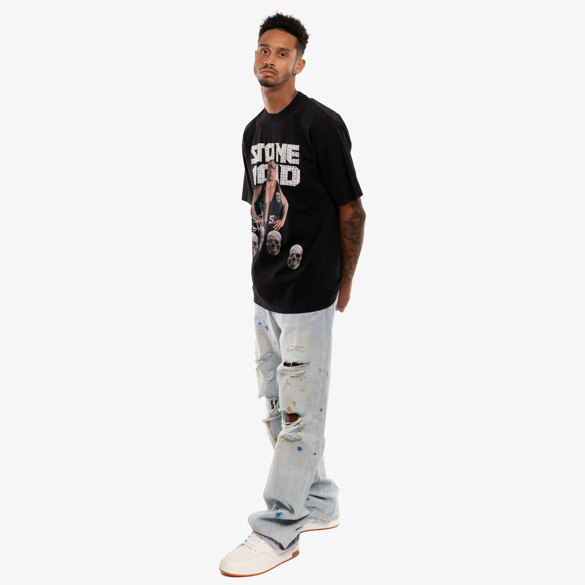 Stone Cold Vintage Crystal T-Shirt - Image 2