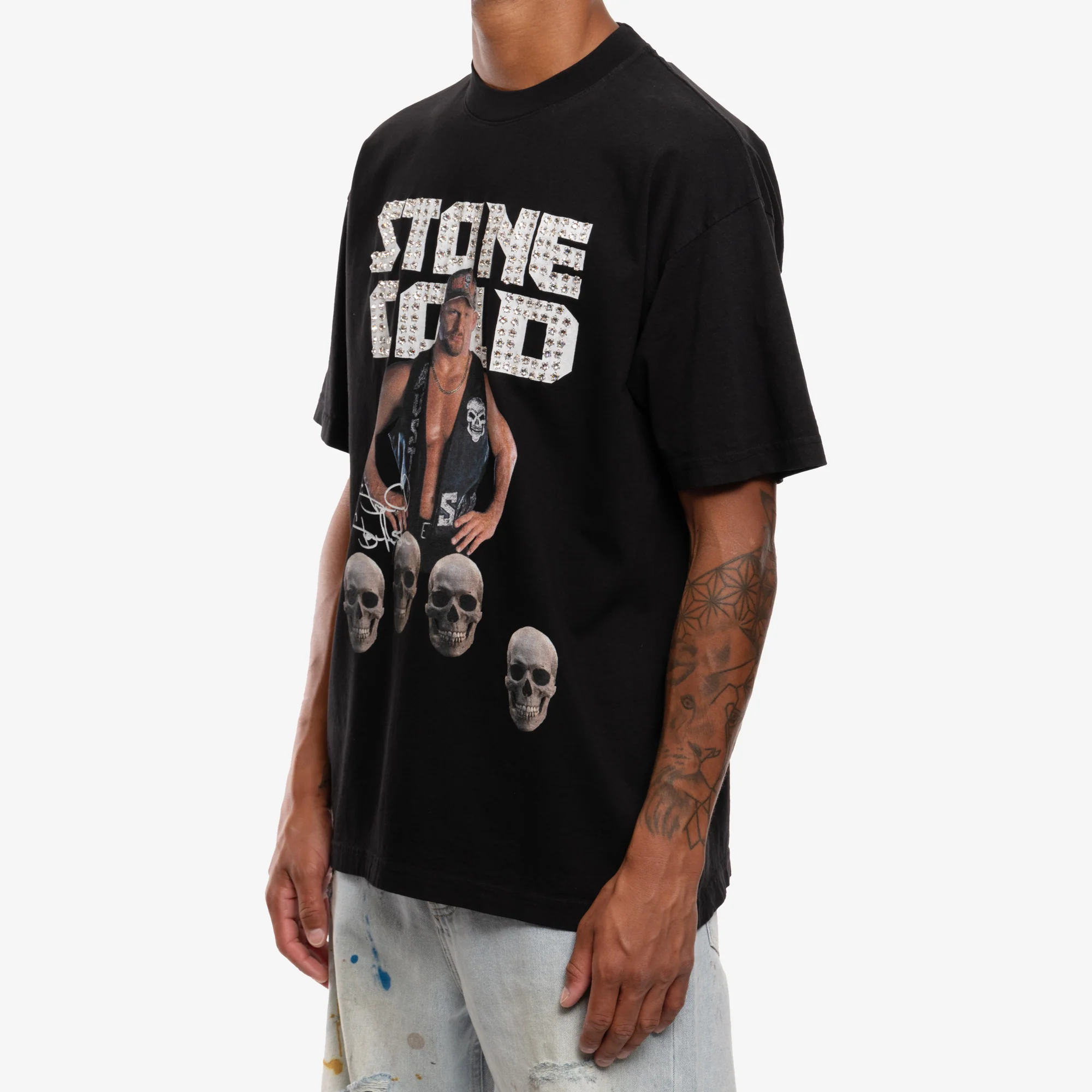 Stone Cold Vintage Crystal T-Shirt - Image 3