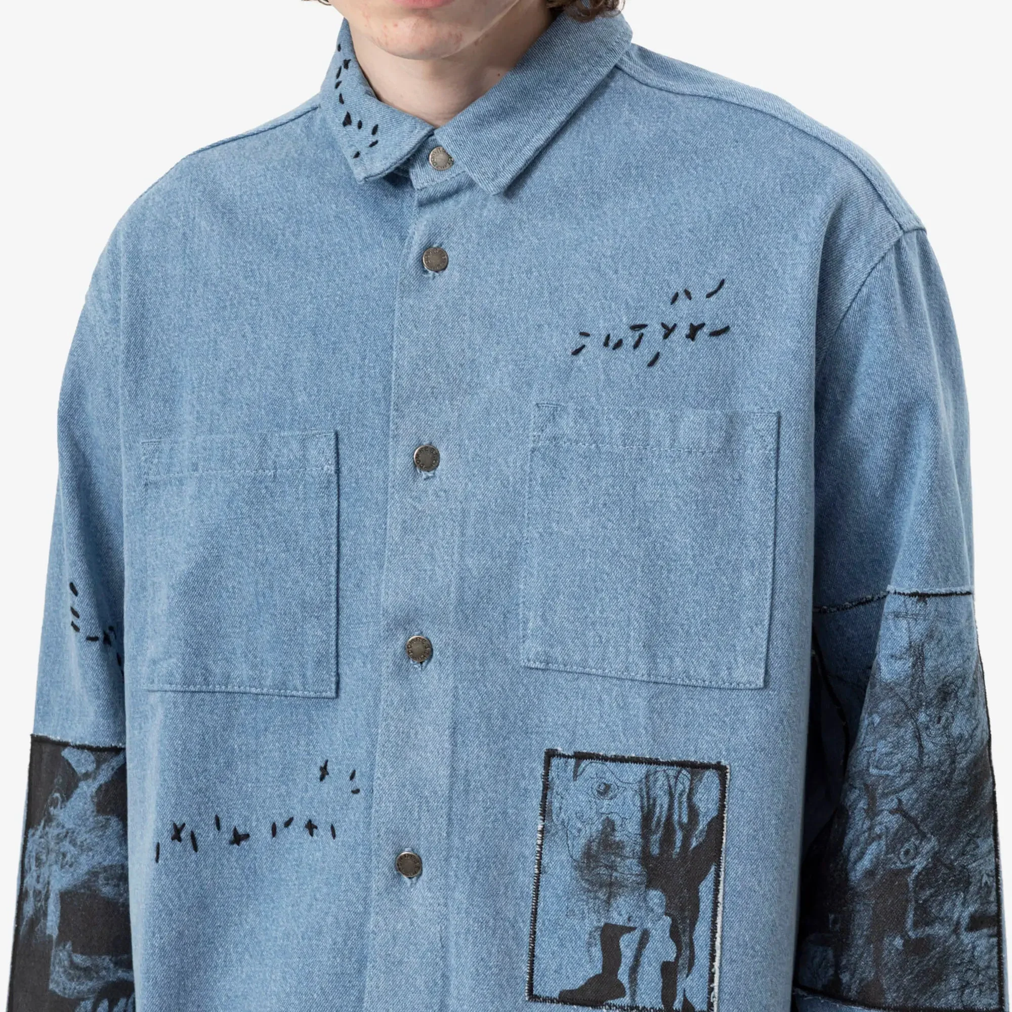 Unskilled Worker Cropped Overshirt - Image 5