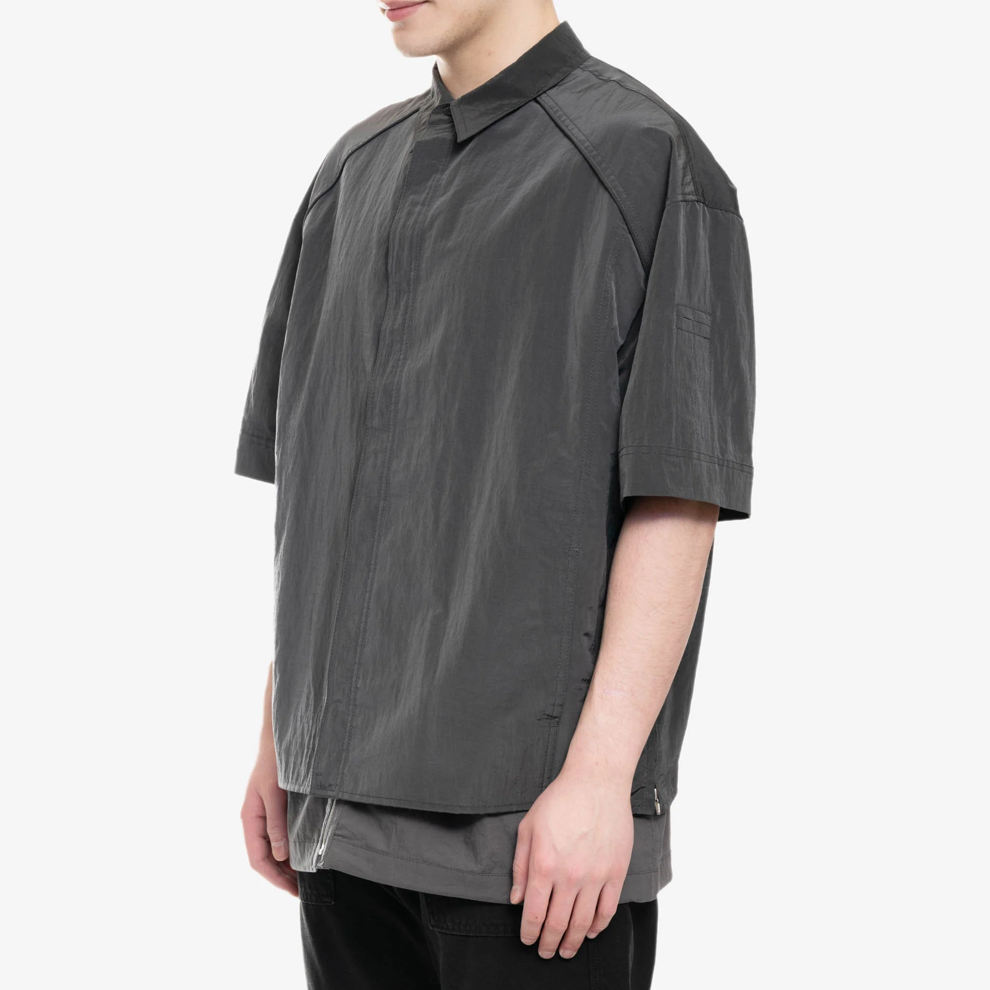 Double Layer SS Zip Up Shirt - Image 3