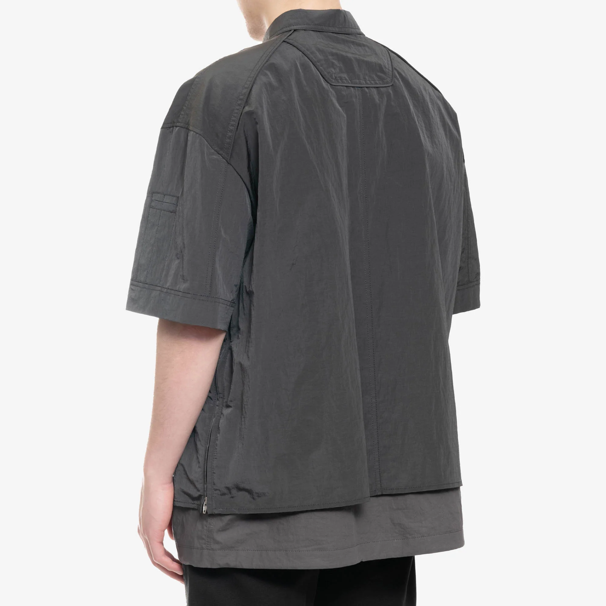 Double Layer SS Zip Up Shirt - Image 4