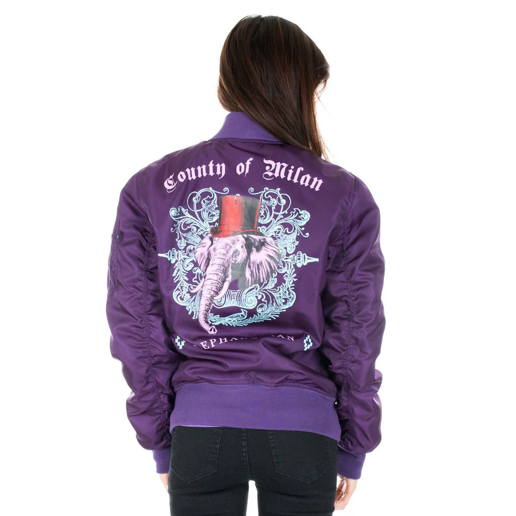 Womens Elephant Bomber Jacket - Image 3