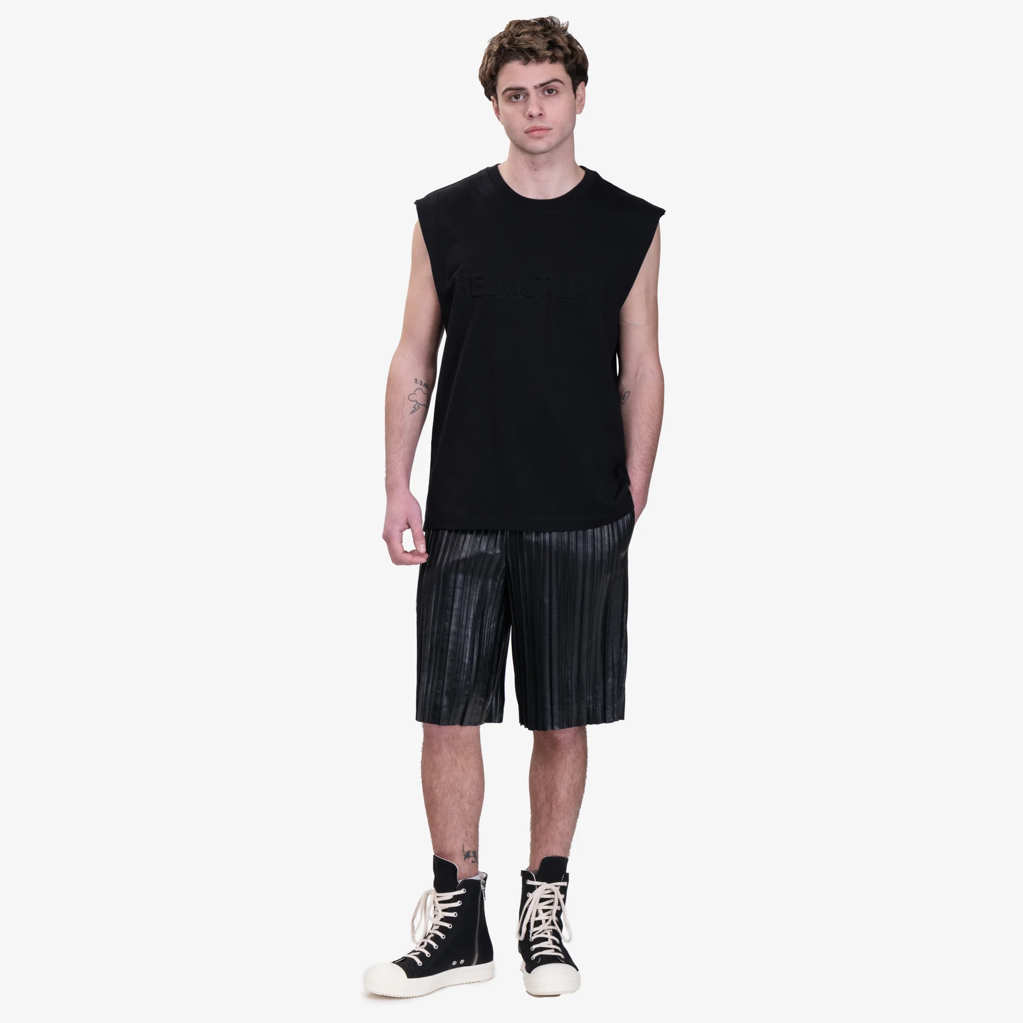 Embossed Sleeveless T-Shirt - Image 2