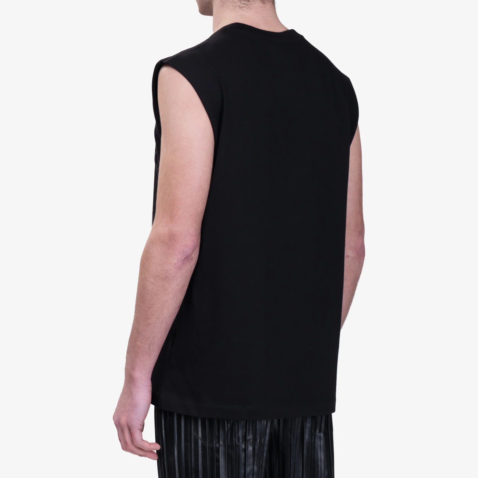 Embossed Sleeveless T-Shirt - Image 4