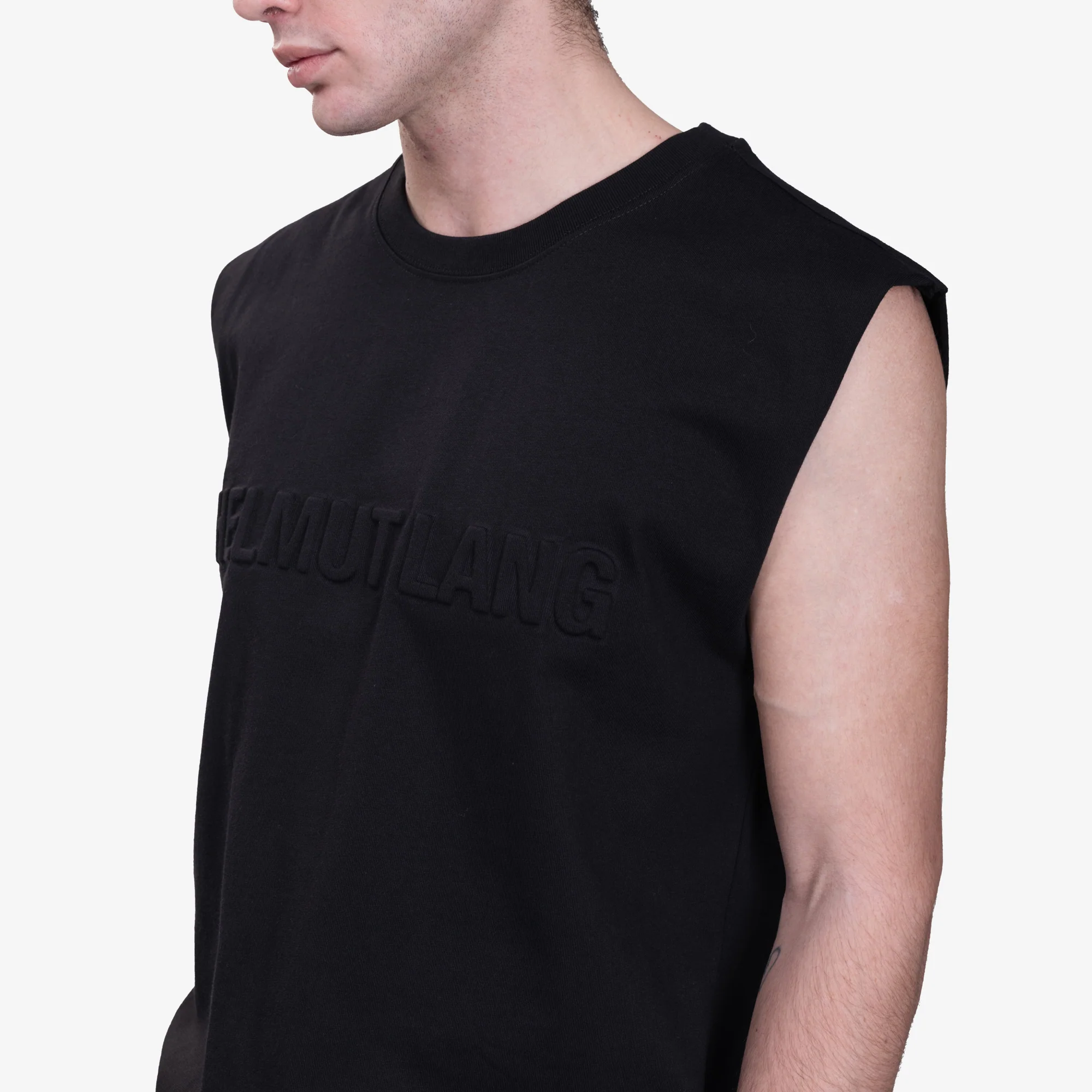 Embossed Sleeveless T-Shirt - Image 5