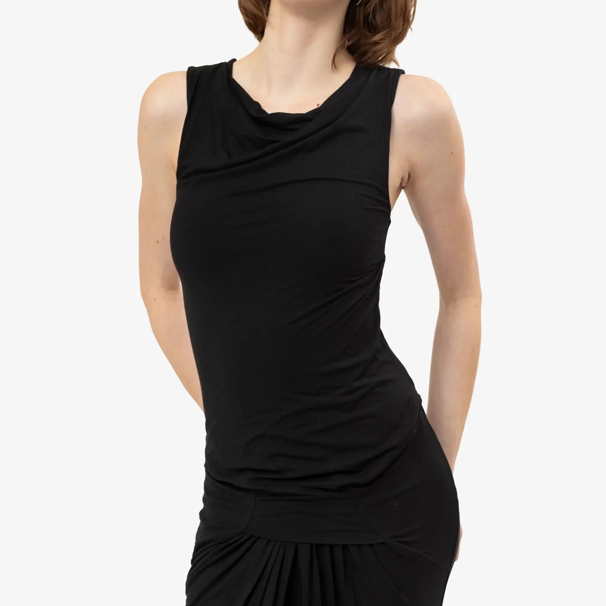 Womens Drape Dress - Image 5
