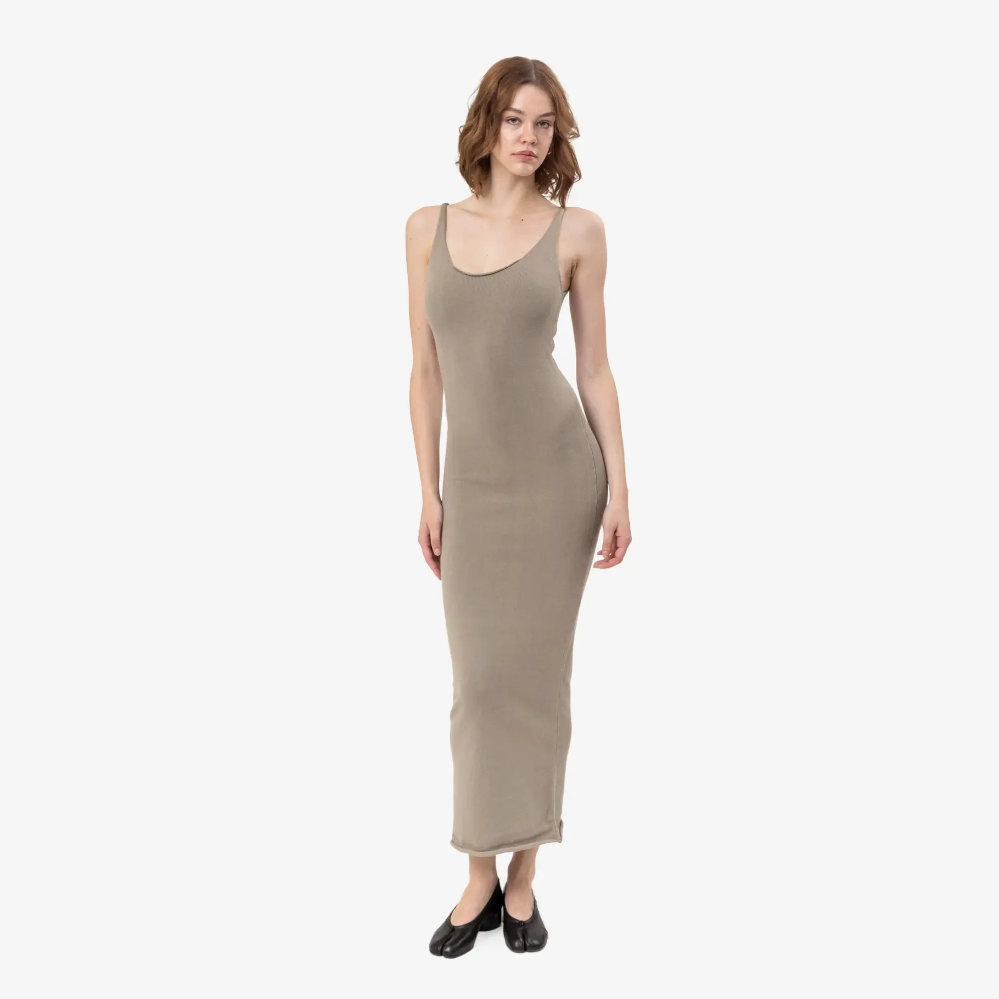 Womens Raw Knit Midi Dress - Image 2