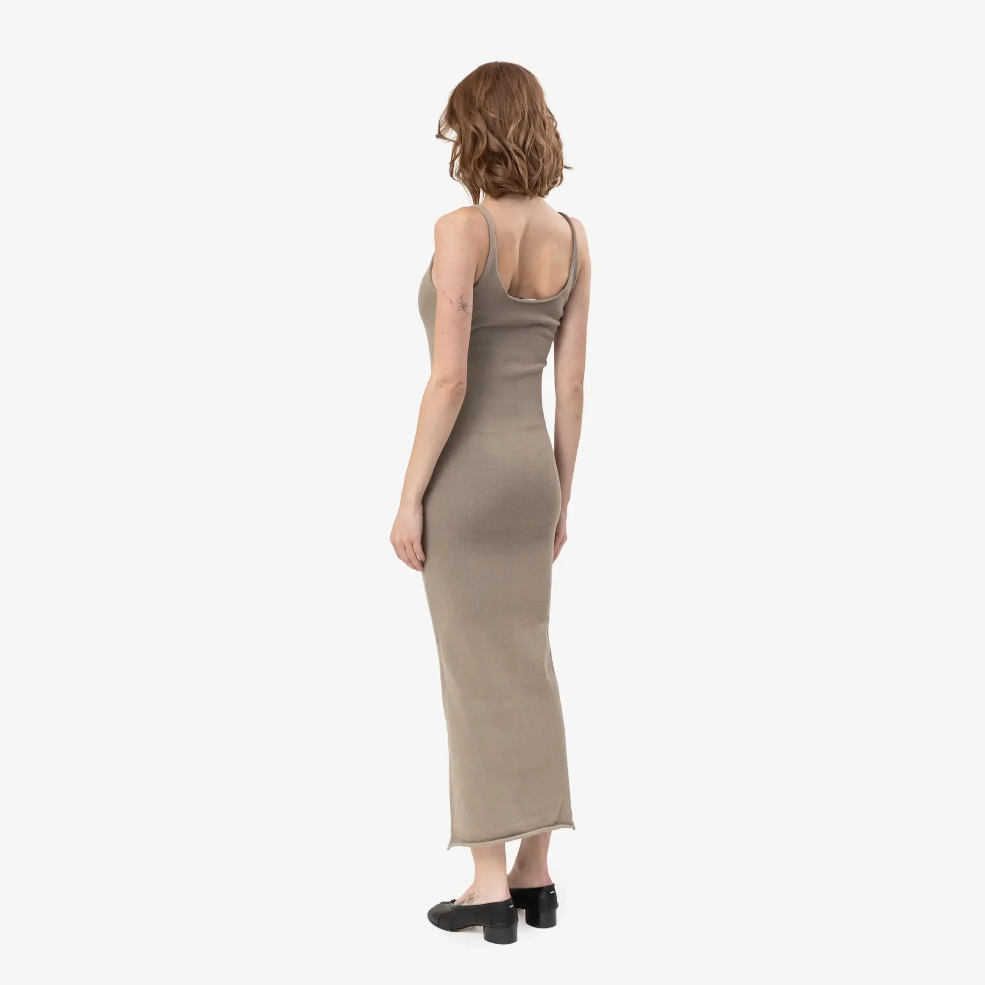 Womens Raw Knit Midi Dress - Image 4
