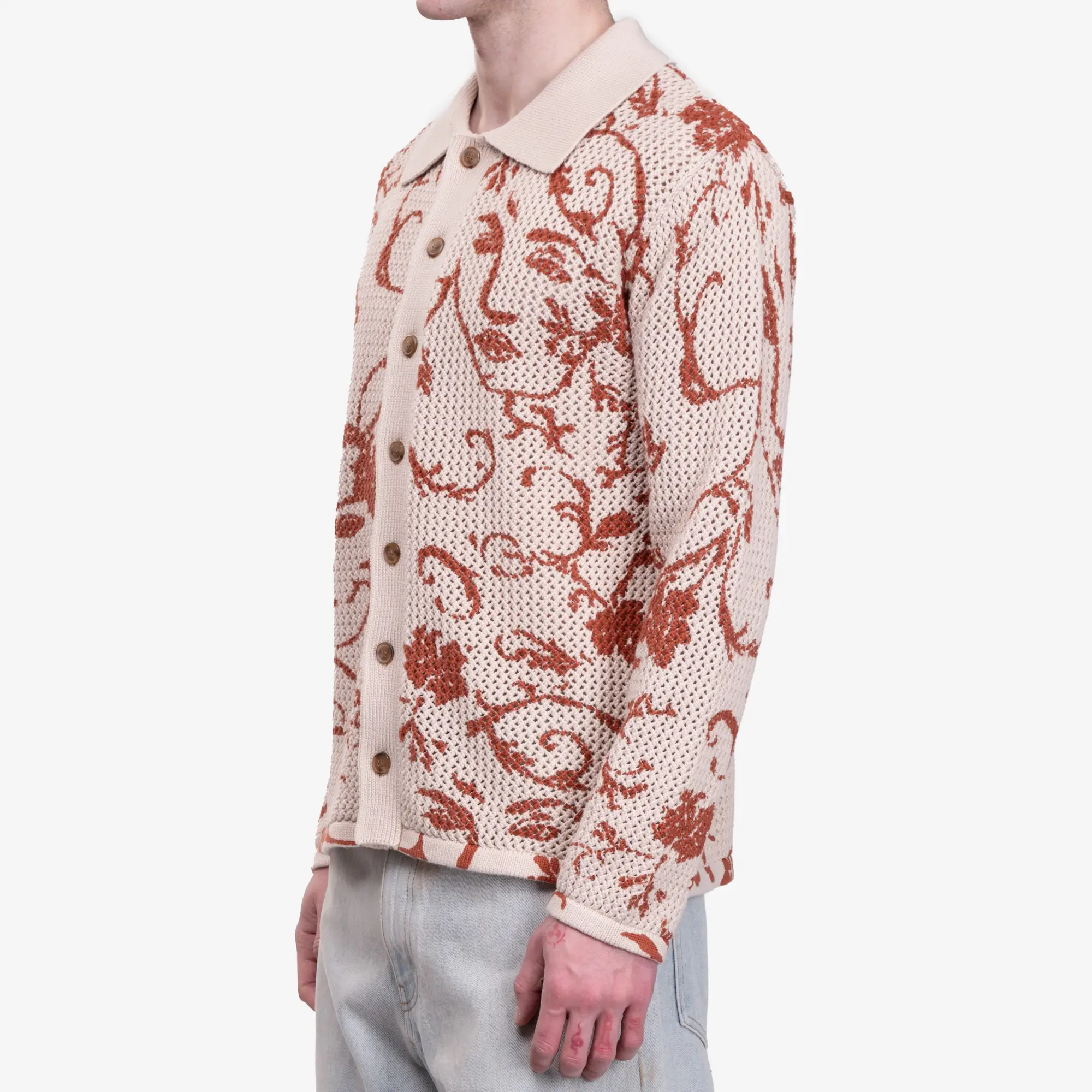 Face Floral Open Knit Top - Image 3