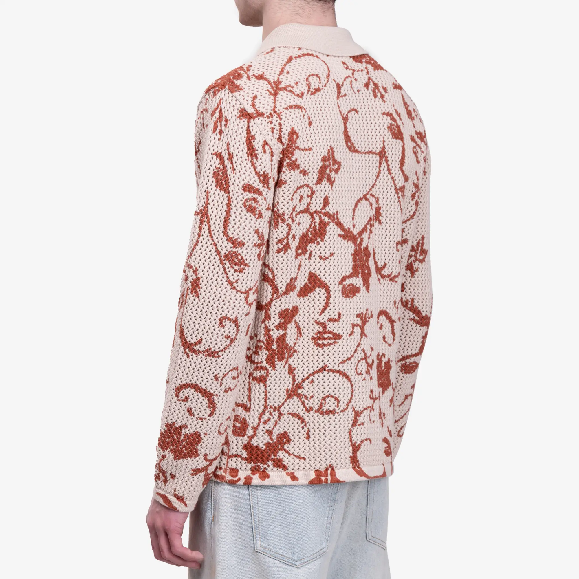Face Floral Open Knit Top - Image 4