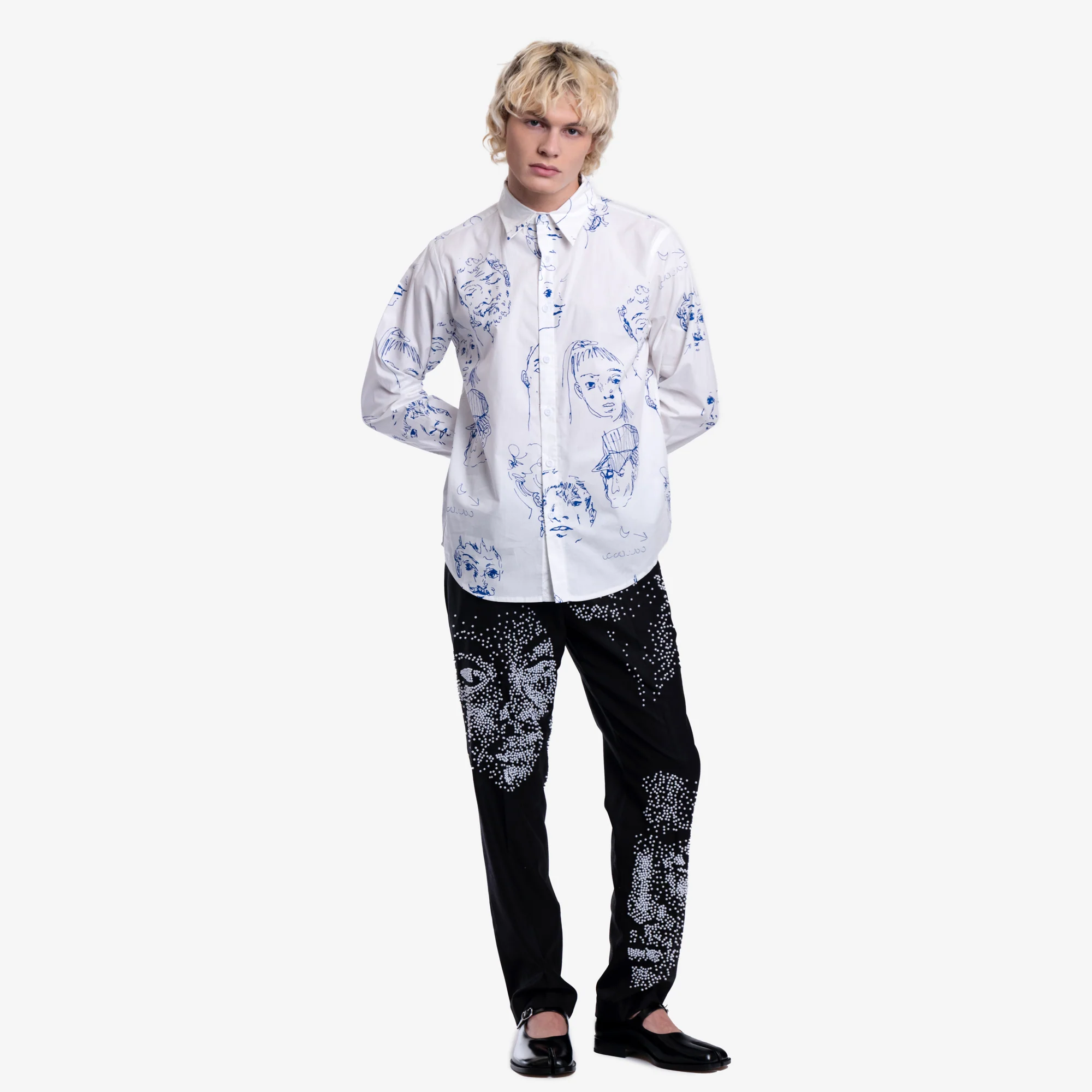 Faces Beaded Suit Pants - Image 2