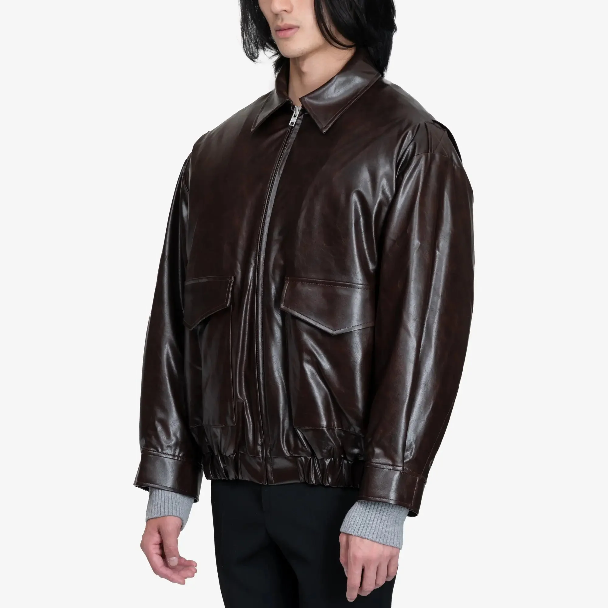 Faux Leather Jacket - Image 3
