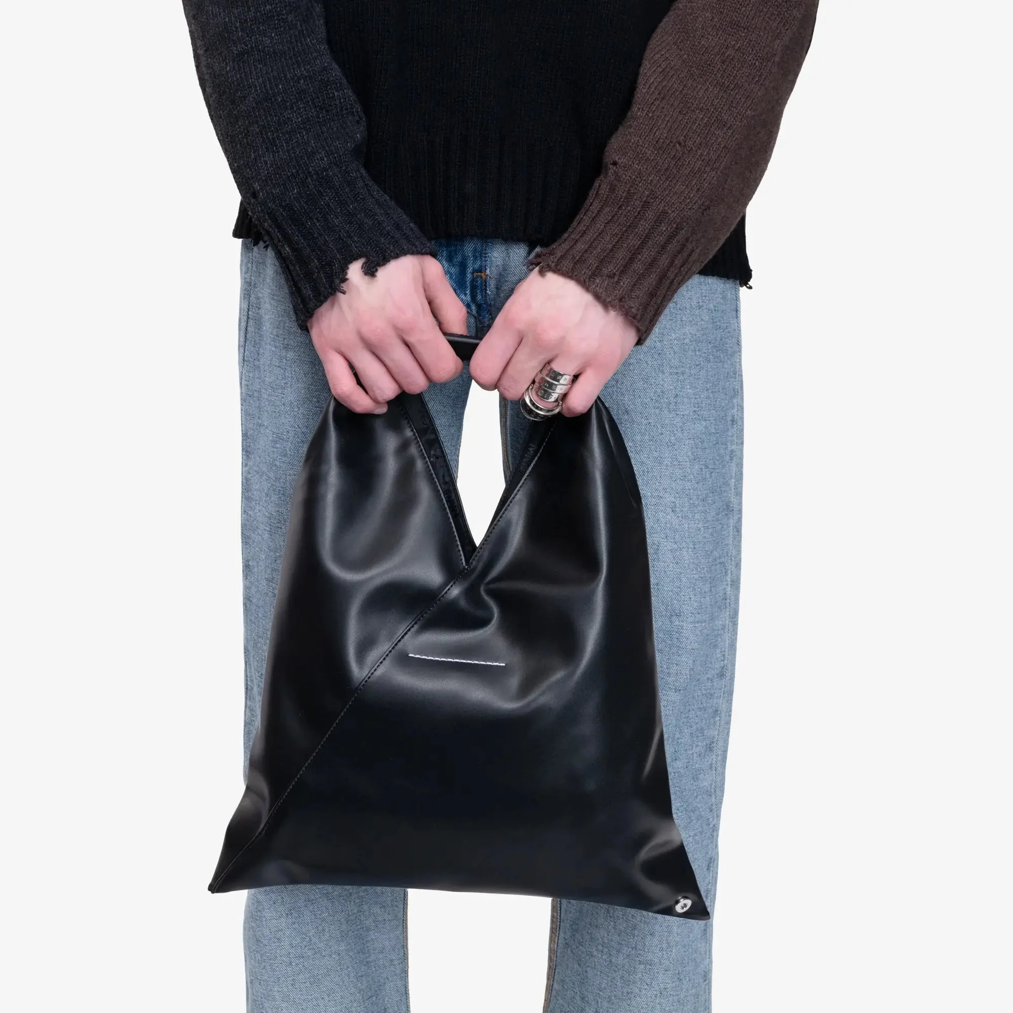 Faux Leather Small Japanese Bag - Image 7