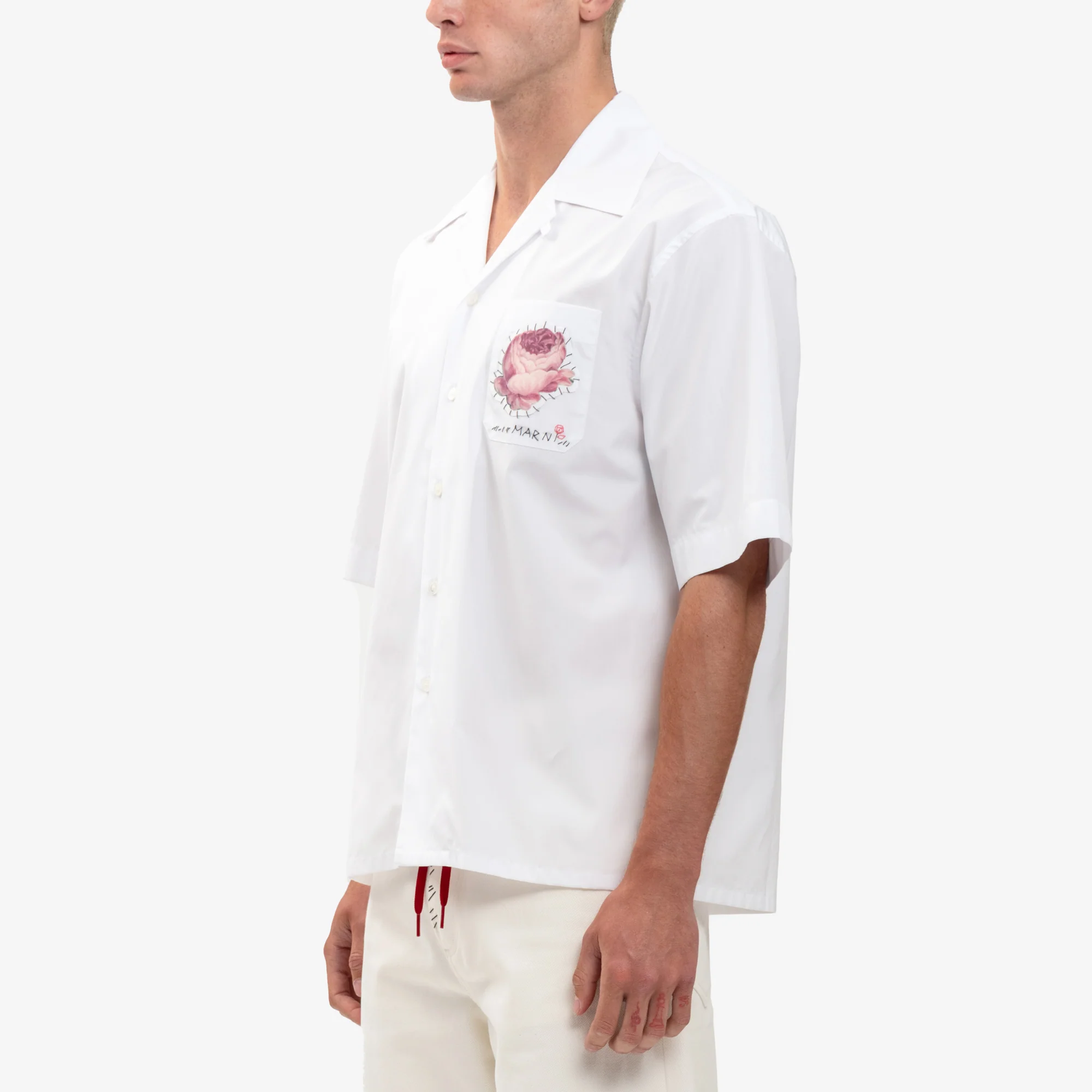 Flower Pocket Bowling Shirt - Image 3