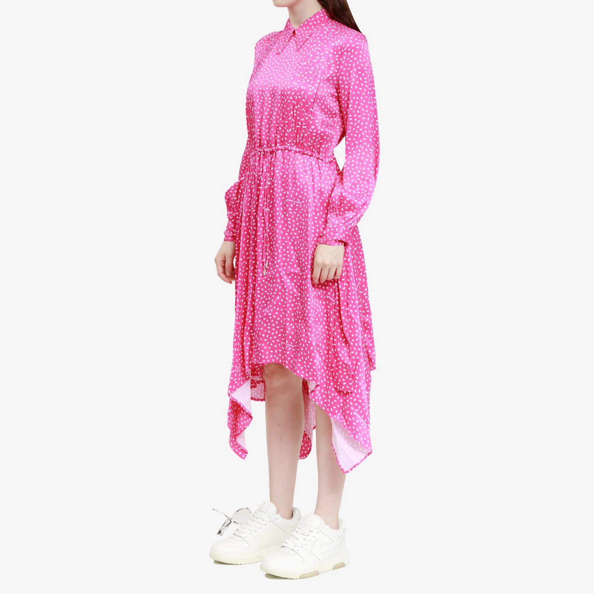 Womens Fuchsia Fluid Dress - Image 3