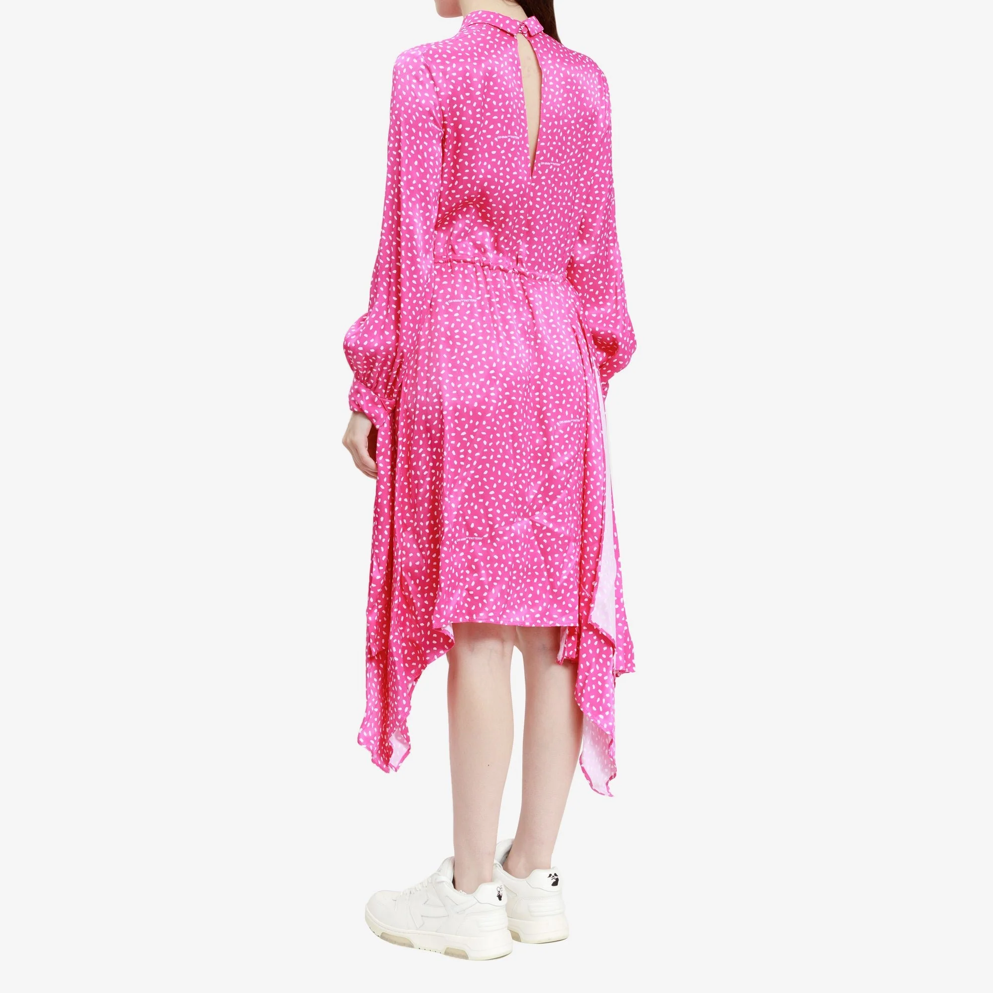 Womens Fuchsia Fluid Dress - Image 4