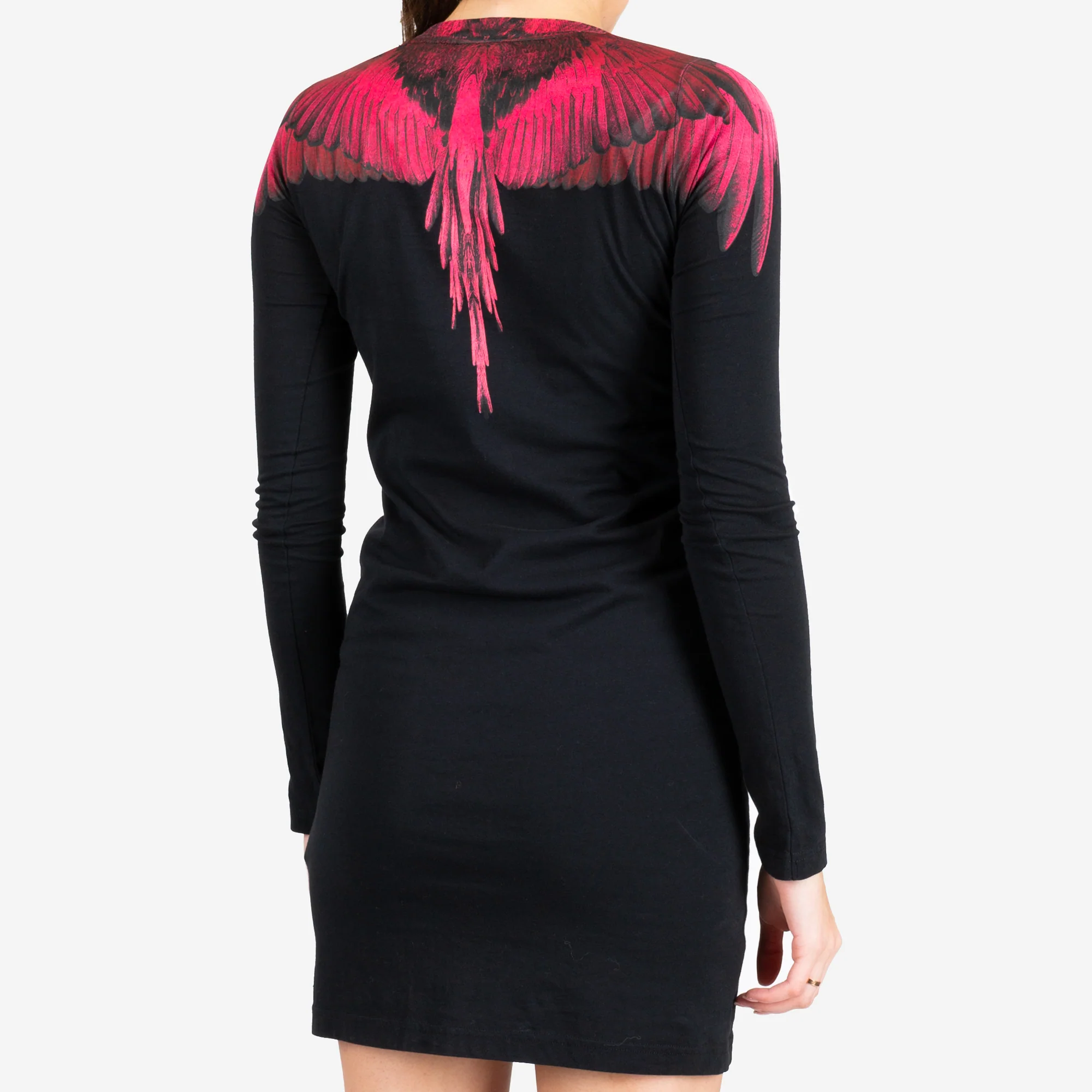 Womens Fuchsia Wings Dress - Image 3