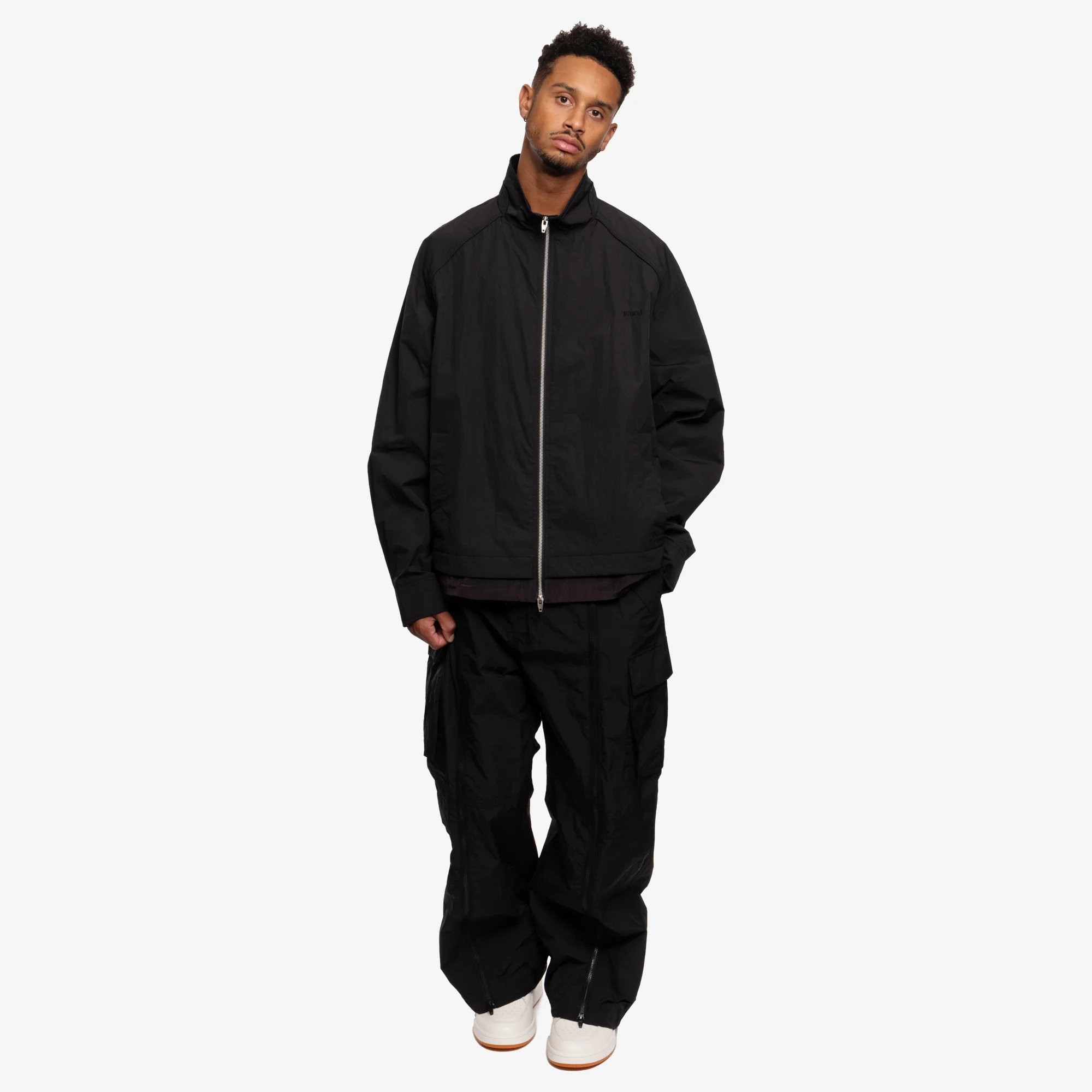 Full Zip Cargo Nylon Pants - Image 2