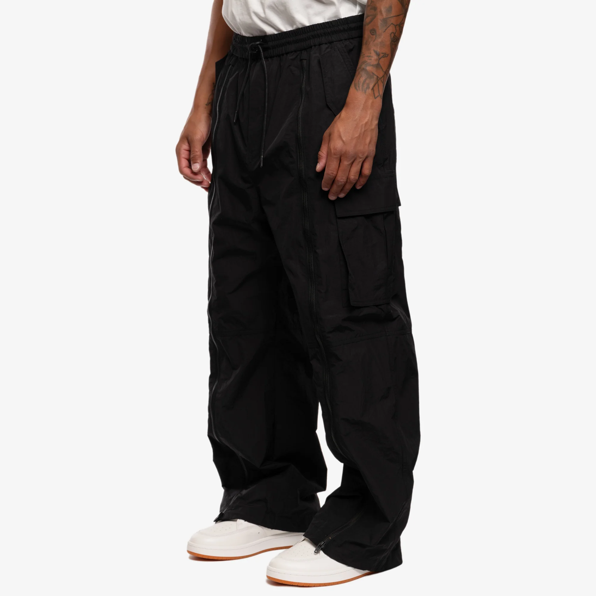 Full Zip Cargo Nylon Pants - Image 3
