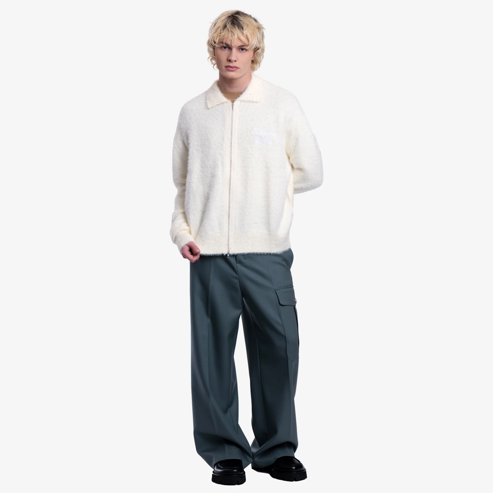 Fuzzy Zip Sweater - Image 5