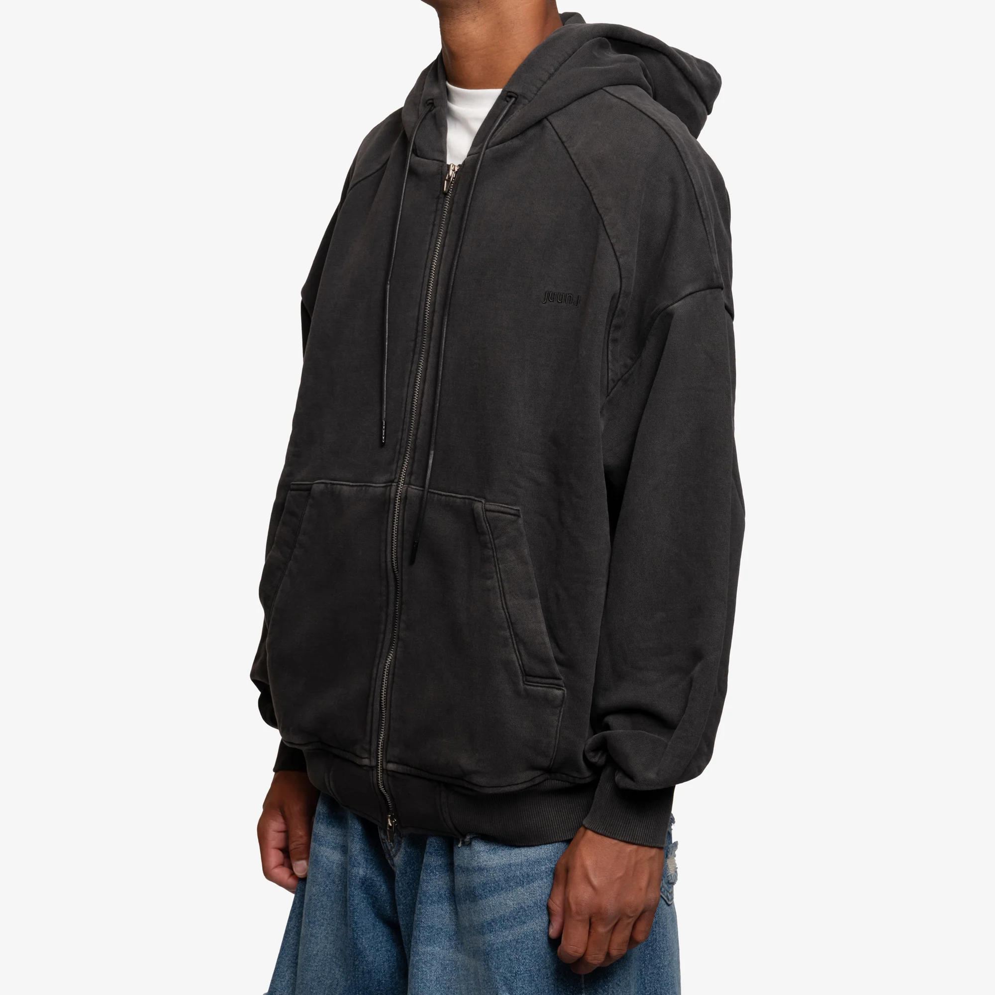 Garment Dyed Zip Up Hoody - Image 3