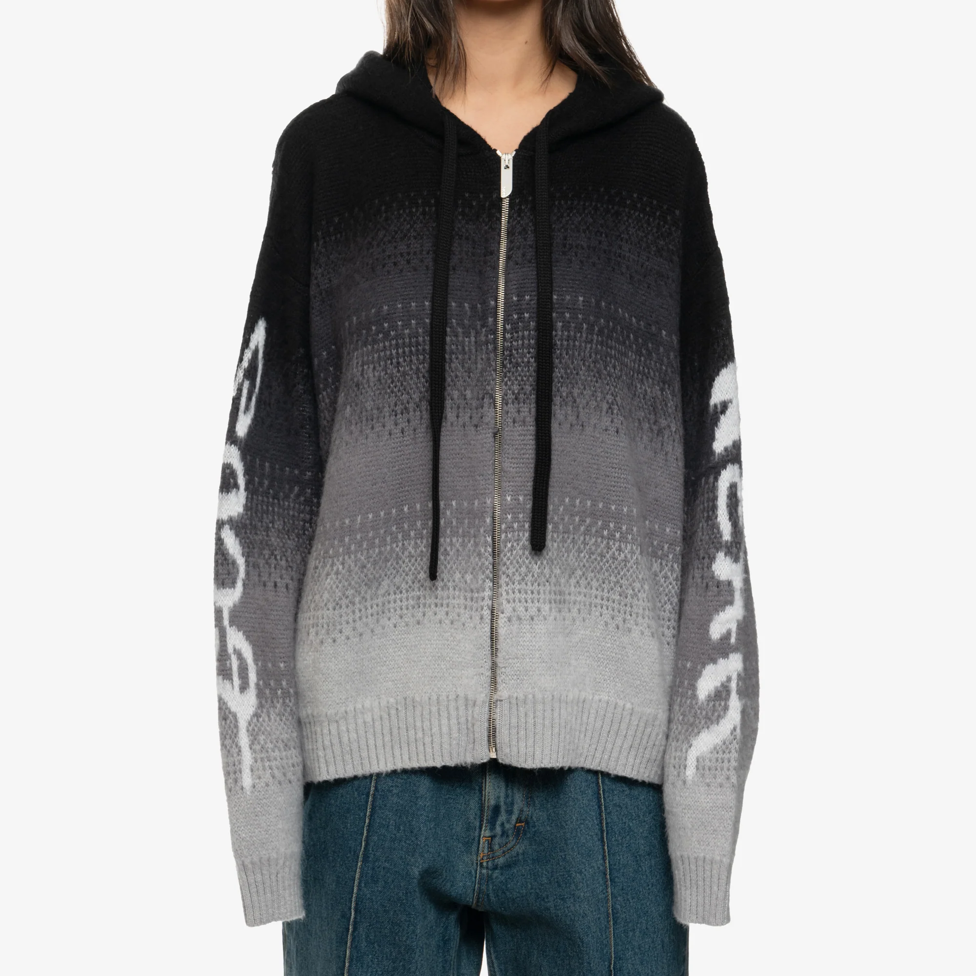 Brushed Degrade Zip Up Hoody - Image 5