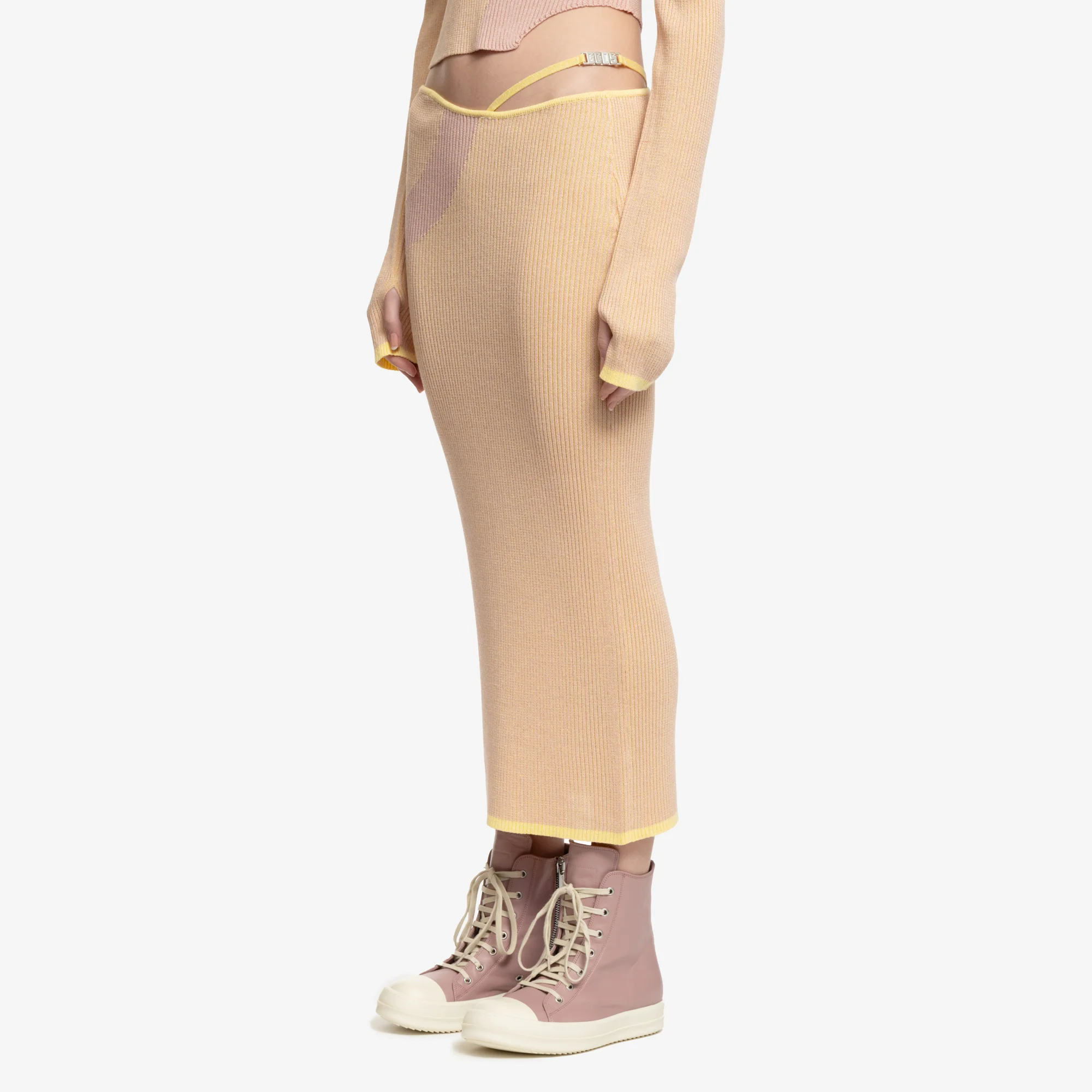 Womens Comma Knit Long Skirt - Image 3