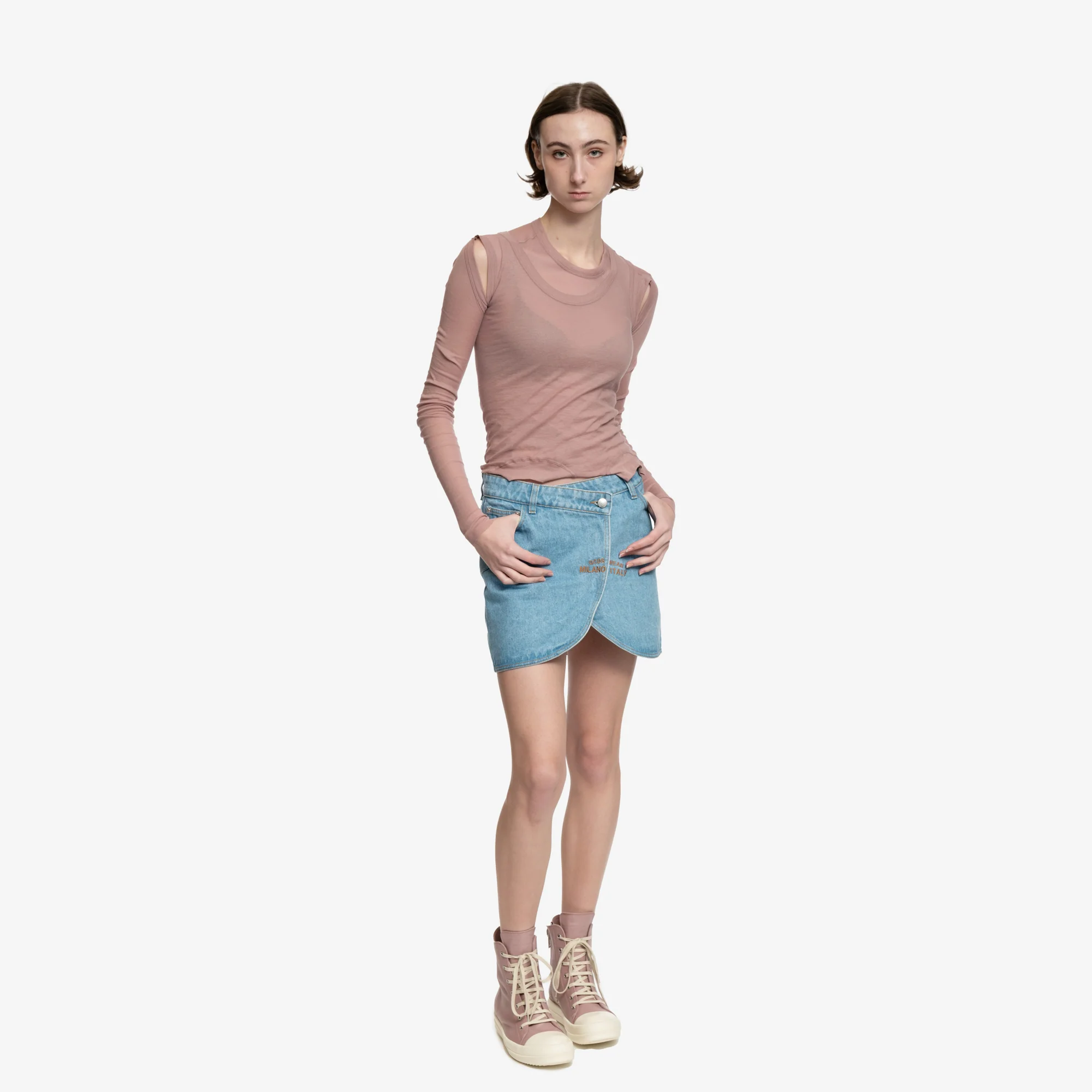 Womens Comma Denim Skirt - Image 2