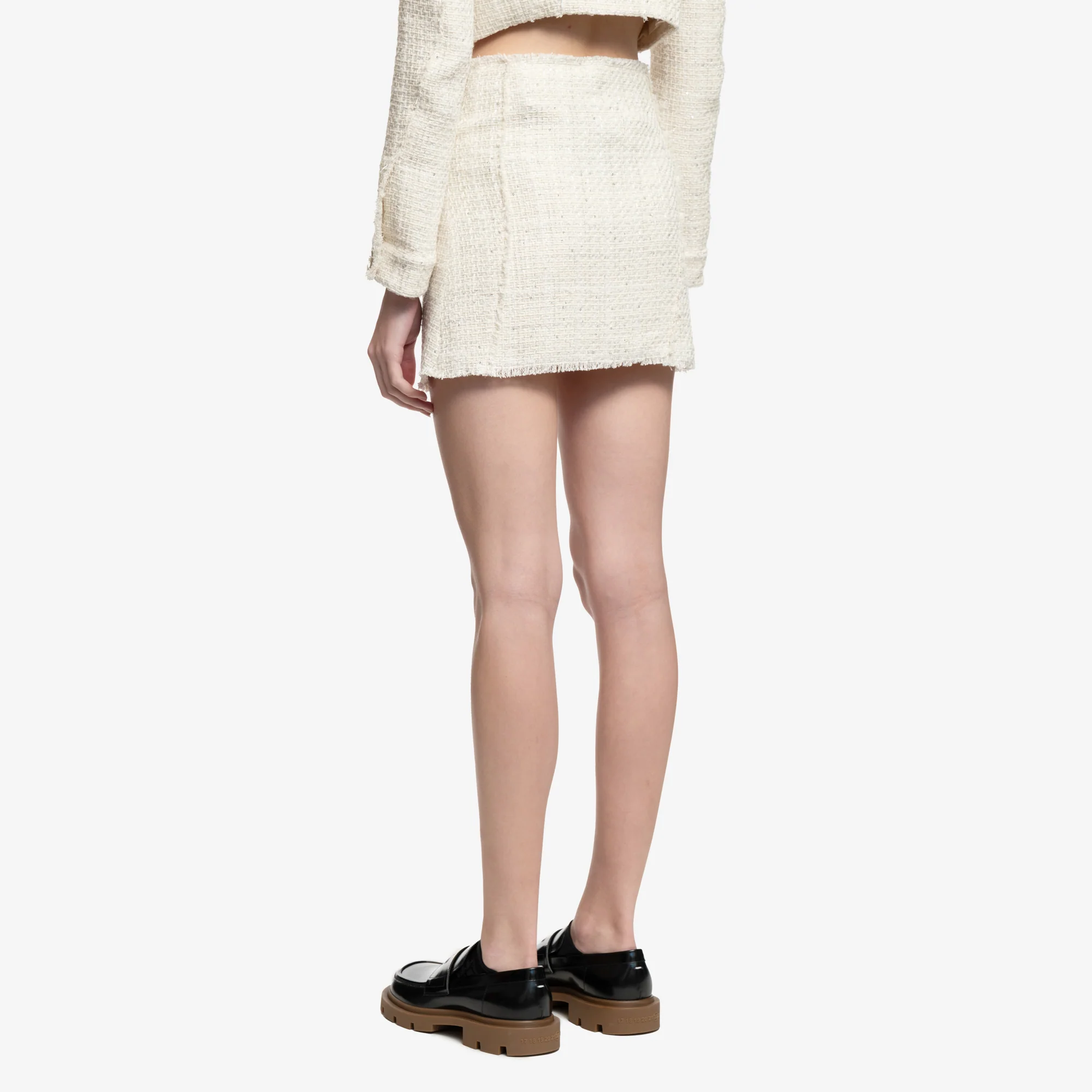 Womens Tweed Mini Skirt - Image 4