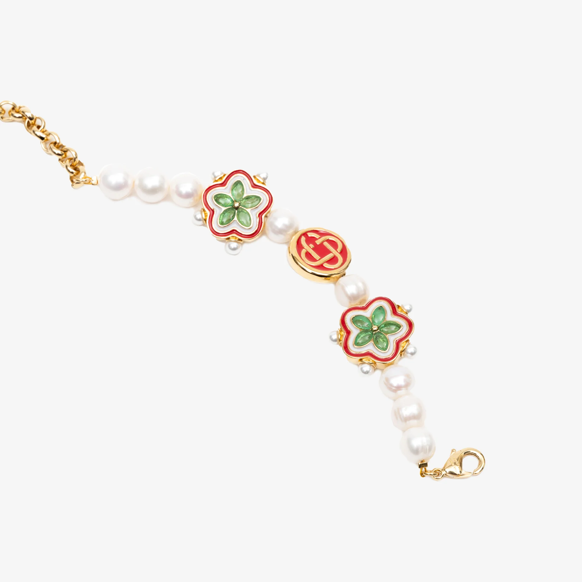 Gold Plated Gradient Flower Bracelet - Image 3