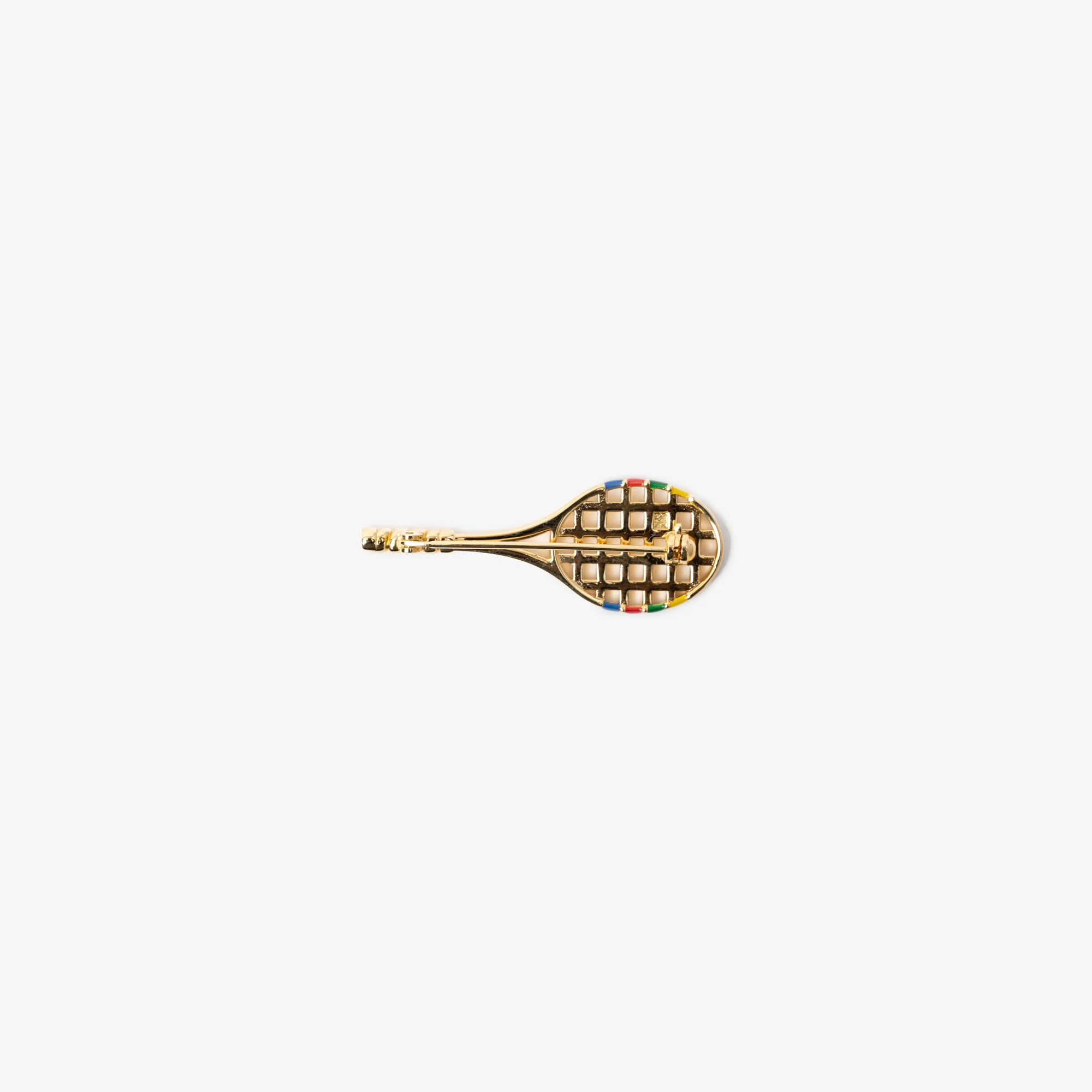 Gold Plated Tennis Racket Brooch - Image 4