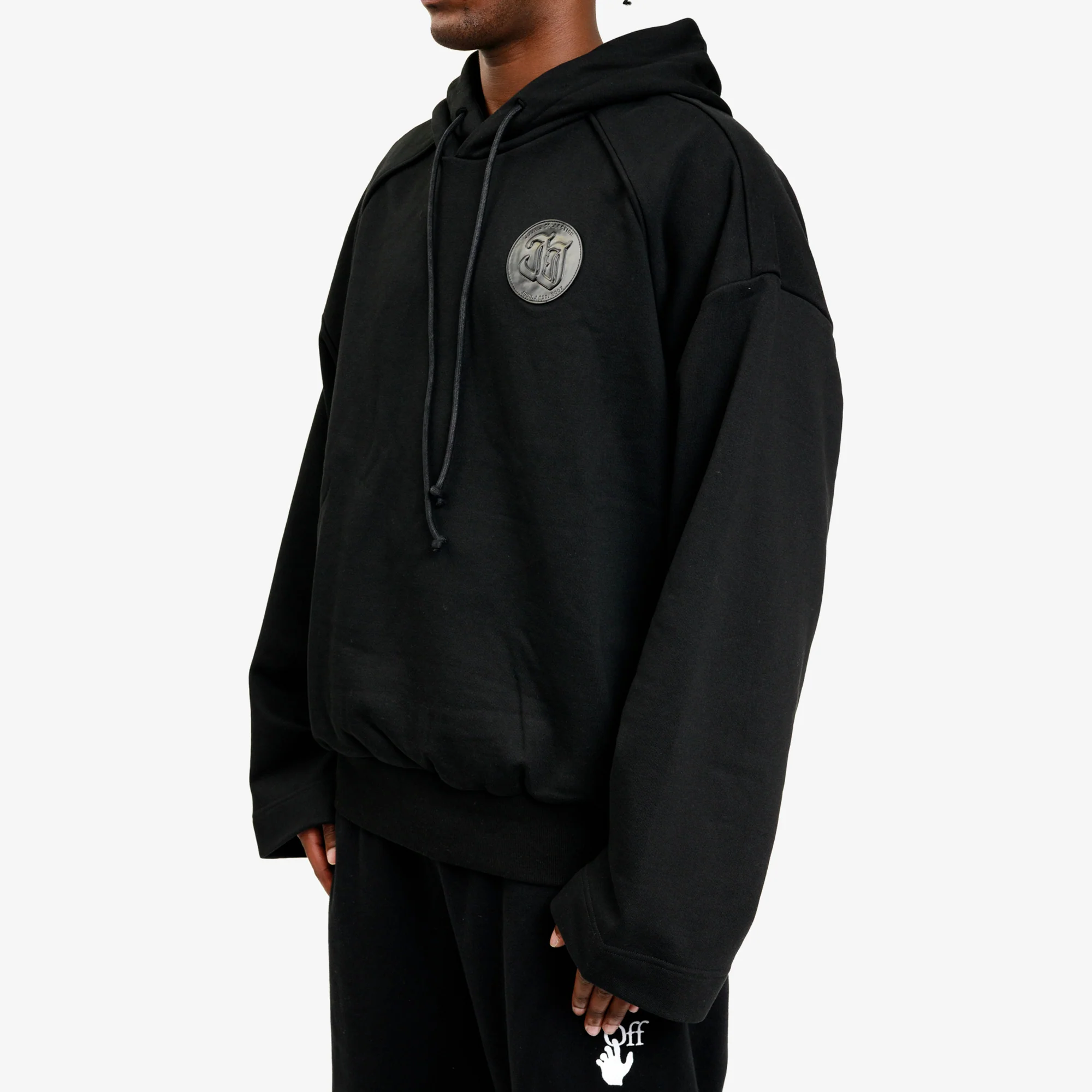 Leather Patch Hoody - Image 3