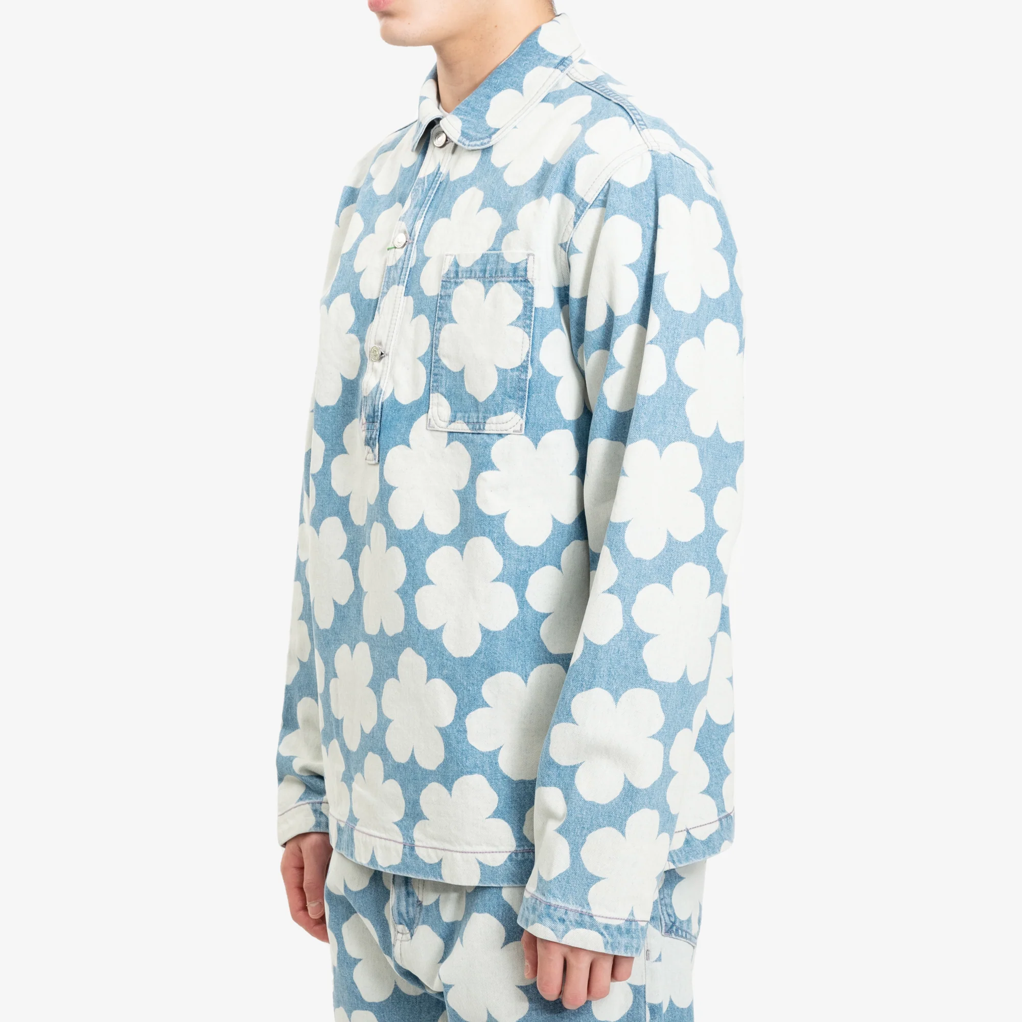 Hana Dots Denim Overshirt - Image 3