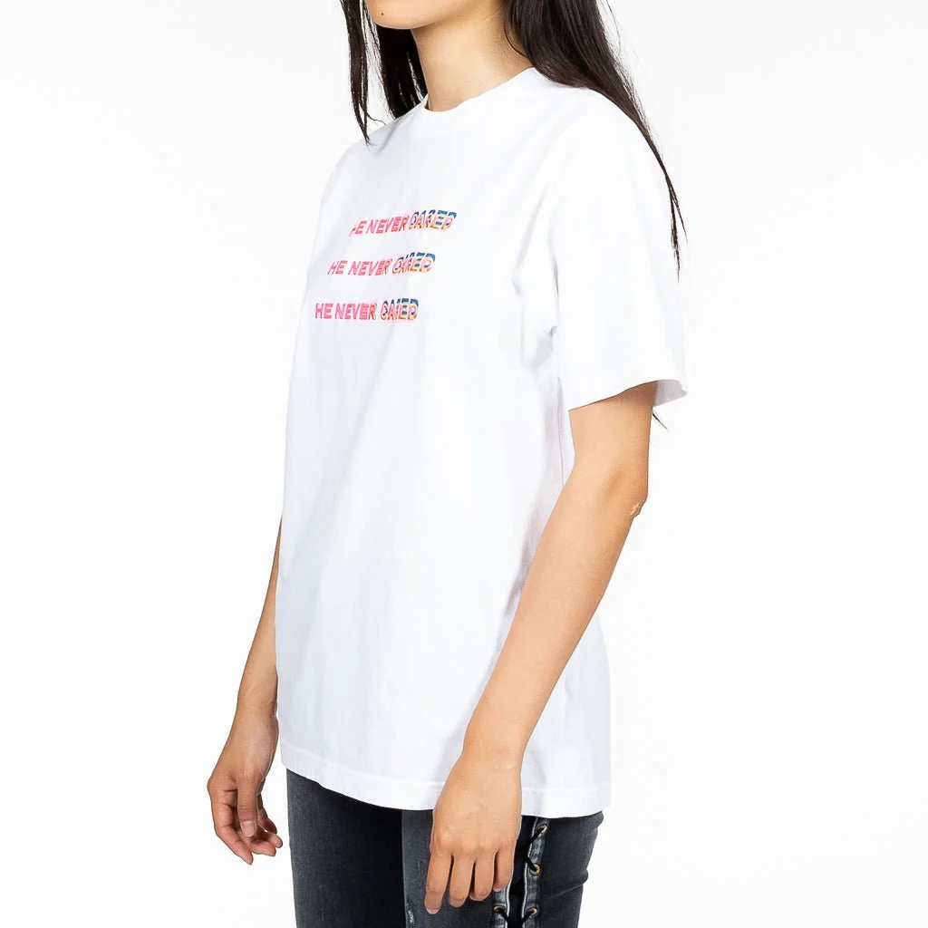 Womens He Never Cared T-Shirt - Image 2