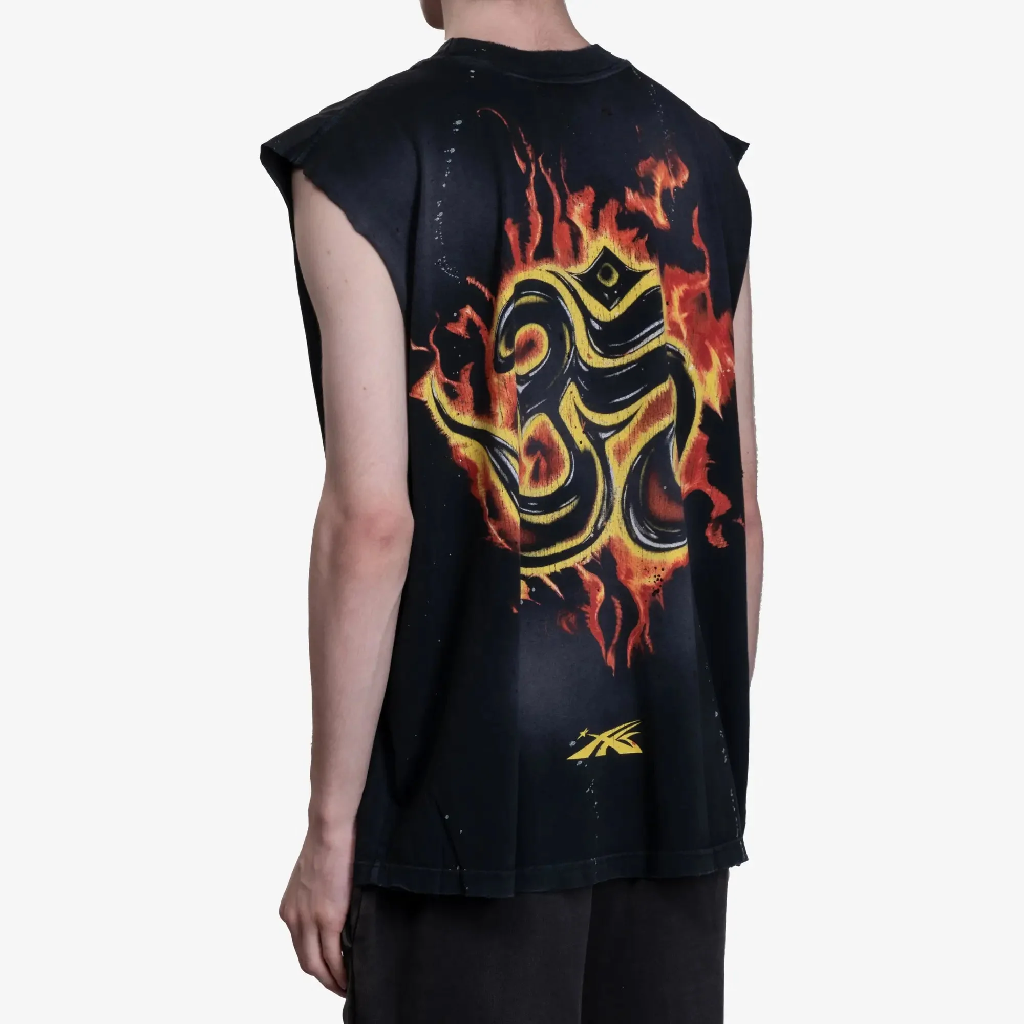 Inner Peace Skeleton Cut Off T-Shirt - Image 4