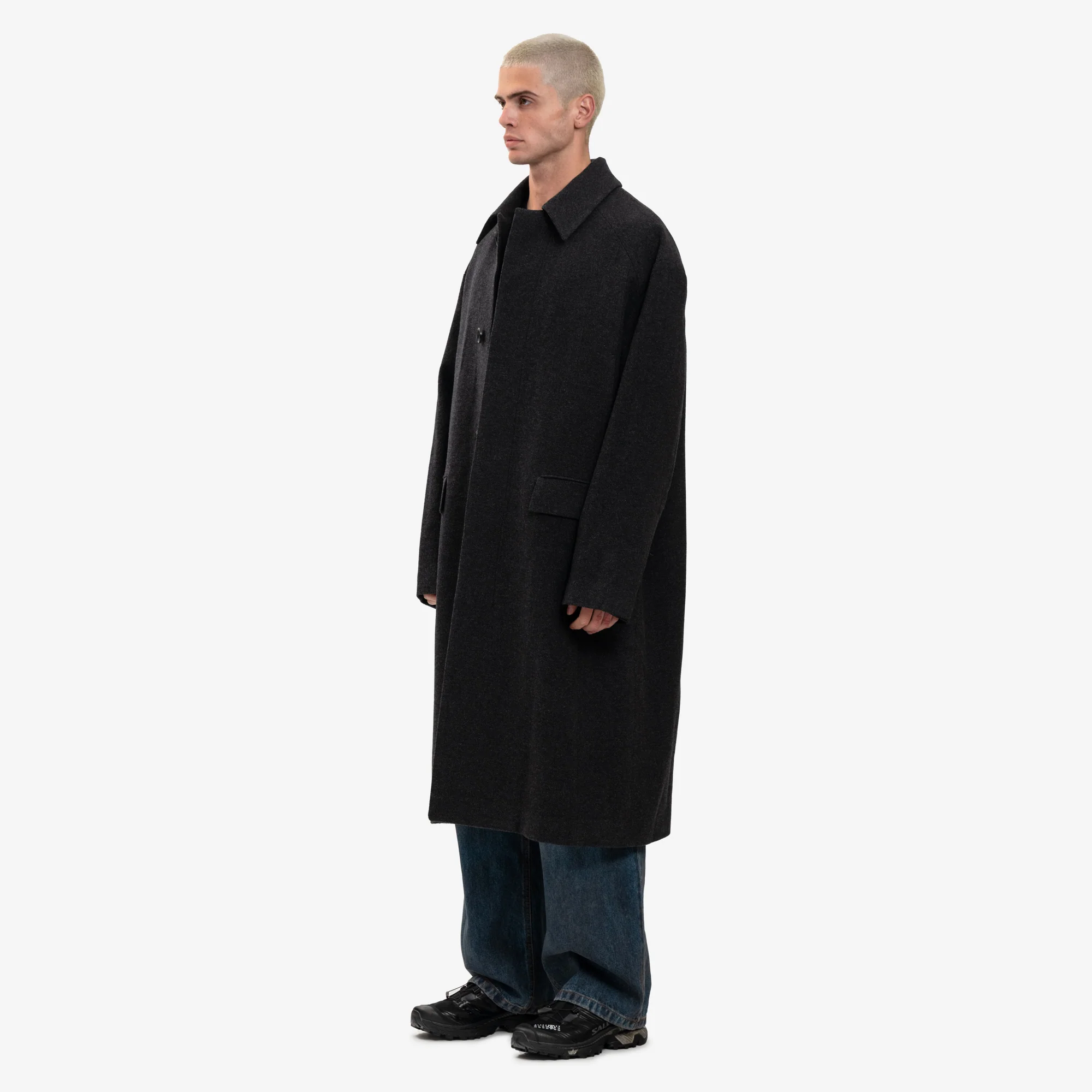 Herringbone Balmacaan Coat - Image 3
