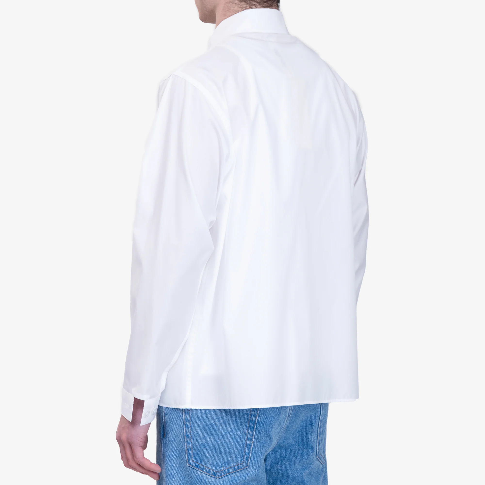 Hidden Logo Zip Poplin Shirt - Image 4