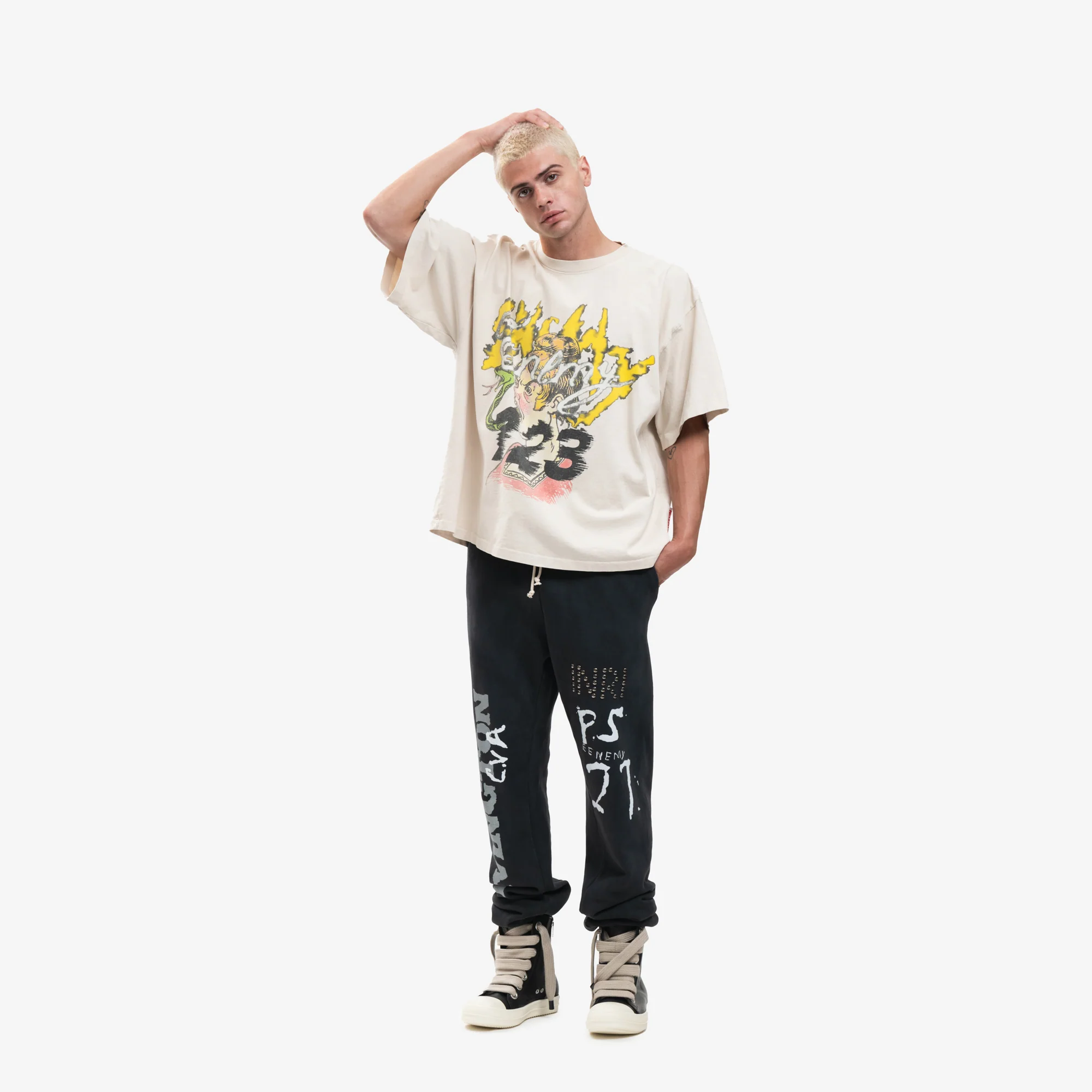 High-Top Jumbolace Leather Sneakers - Image 2